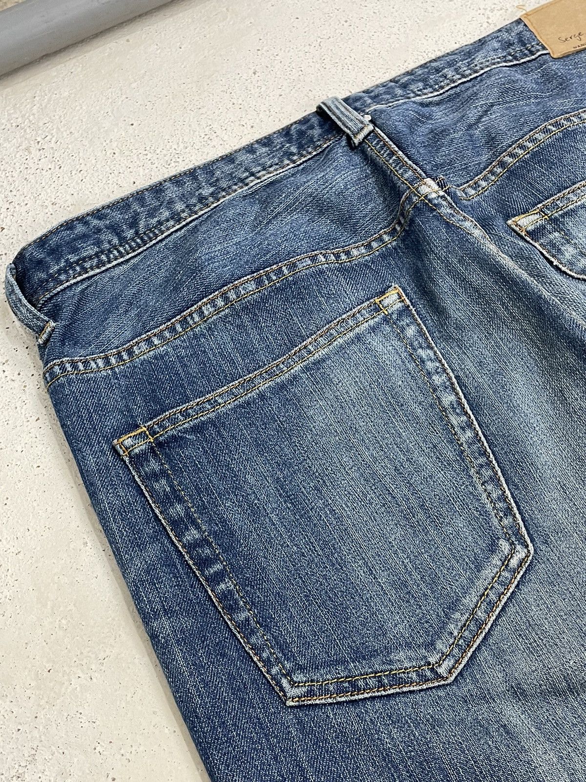 NANO universe × Number (N)ine Nano Universe Serge Denime Whiskering Denim Pants (AB24) Size US 33 - 19 Thumbnail