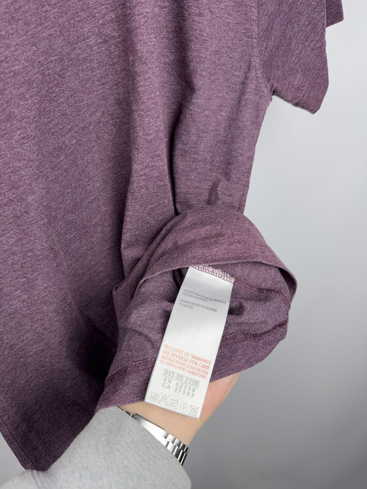 Puma Vintage 90s Puma Minimal Logo Tee Heather Purple Sportwear Size M / US 6-8 / IT 42-44 - 5 Thumbnail