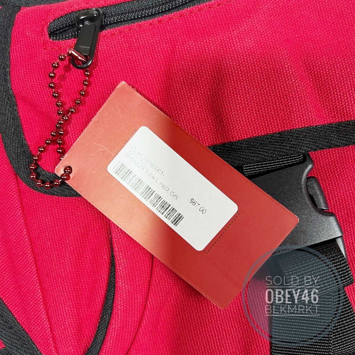 CLOT CLOT APPAREL RED SHOULDER BAG SLING Size ONE SIZE - 3 Thumbnail