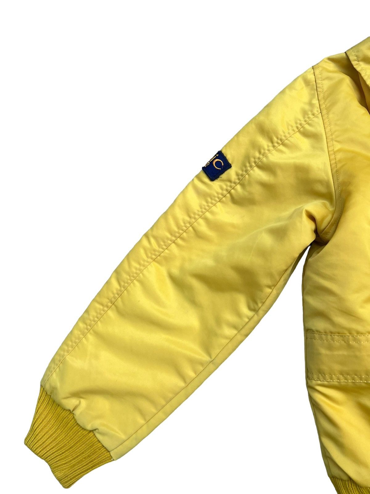 Vintage × Wrangler Vintage 80s WRANGLER Quilt Lining Yellow Nylon Bomber Jacket Size US M / EU 48-50 / 2 - 7 Thumbnail