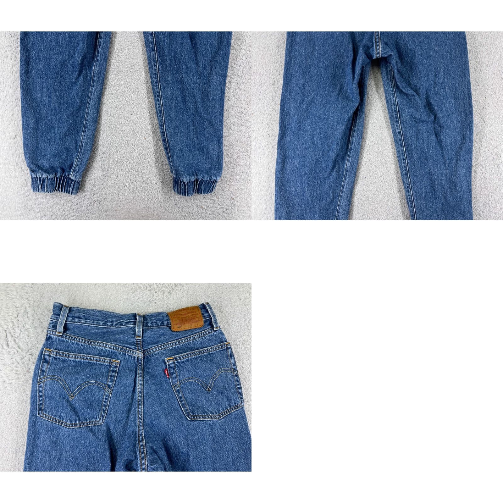 Levi's Levi's Jeans 501 Blue Denim Jeans Jogger 25x24 Regular 5-Pocket USA Button Drawstring Medium Wash Size US 26 / EU 42 - 10 Thumbnail