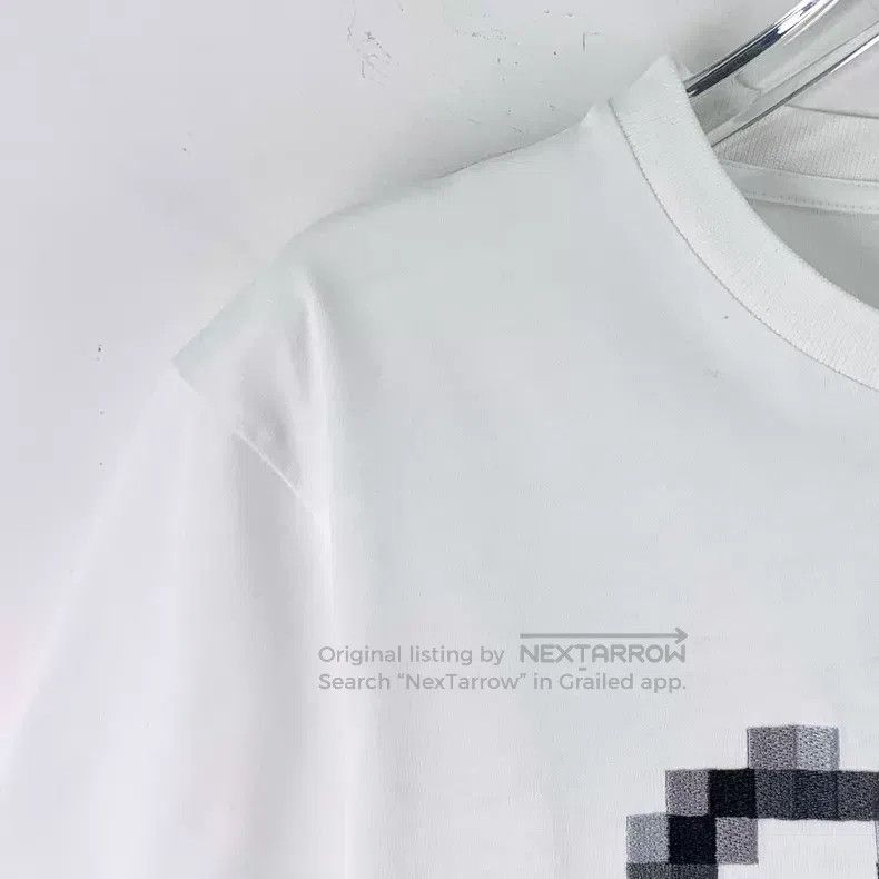 Loewe Loewe White Mosaic Logo Printed Cotton Short Sleeve T-Shir Size M / US 6-8 / IT 42-44 - 3 Thumbnail