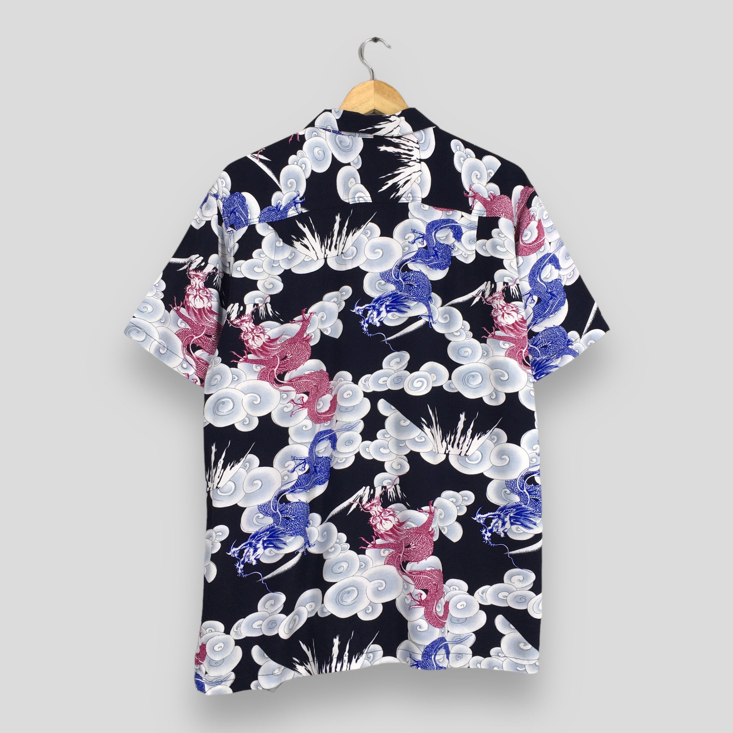Other Vintage 80s Rockabilly Hawaiian Japanese Dragon Shirt Large Size US L / EU 52-54 / 3 - 7 Thumbnail