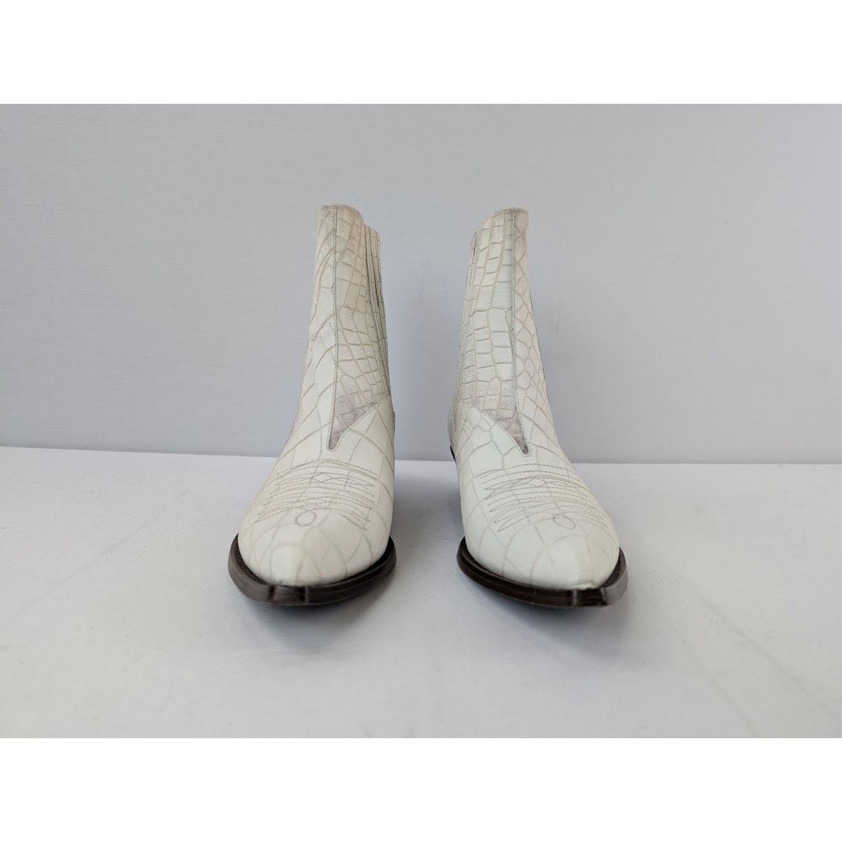 Celine o1rshd1 Leon Chelsea Boots in White Size US 9 / EU 42 - 8 Thumbnail