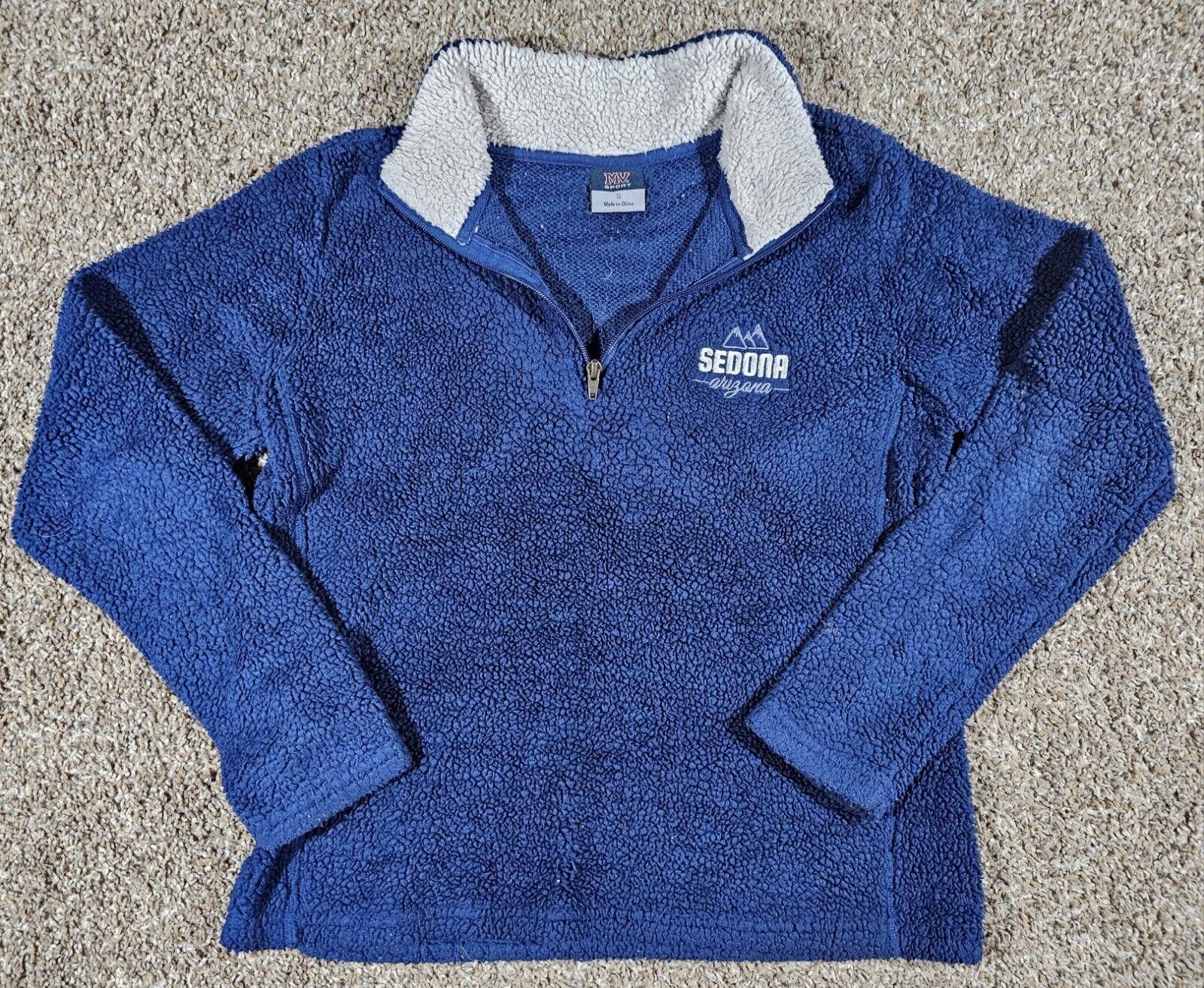 Ben Sherman Sedona Arizona MV Sport 1/4 zip blue sherpa sweater S Stains Size US S / EU 44-46 / 1 - 1 Thumbnail