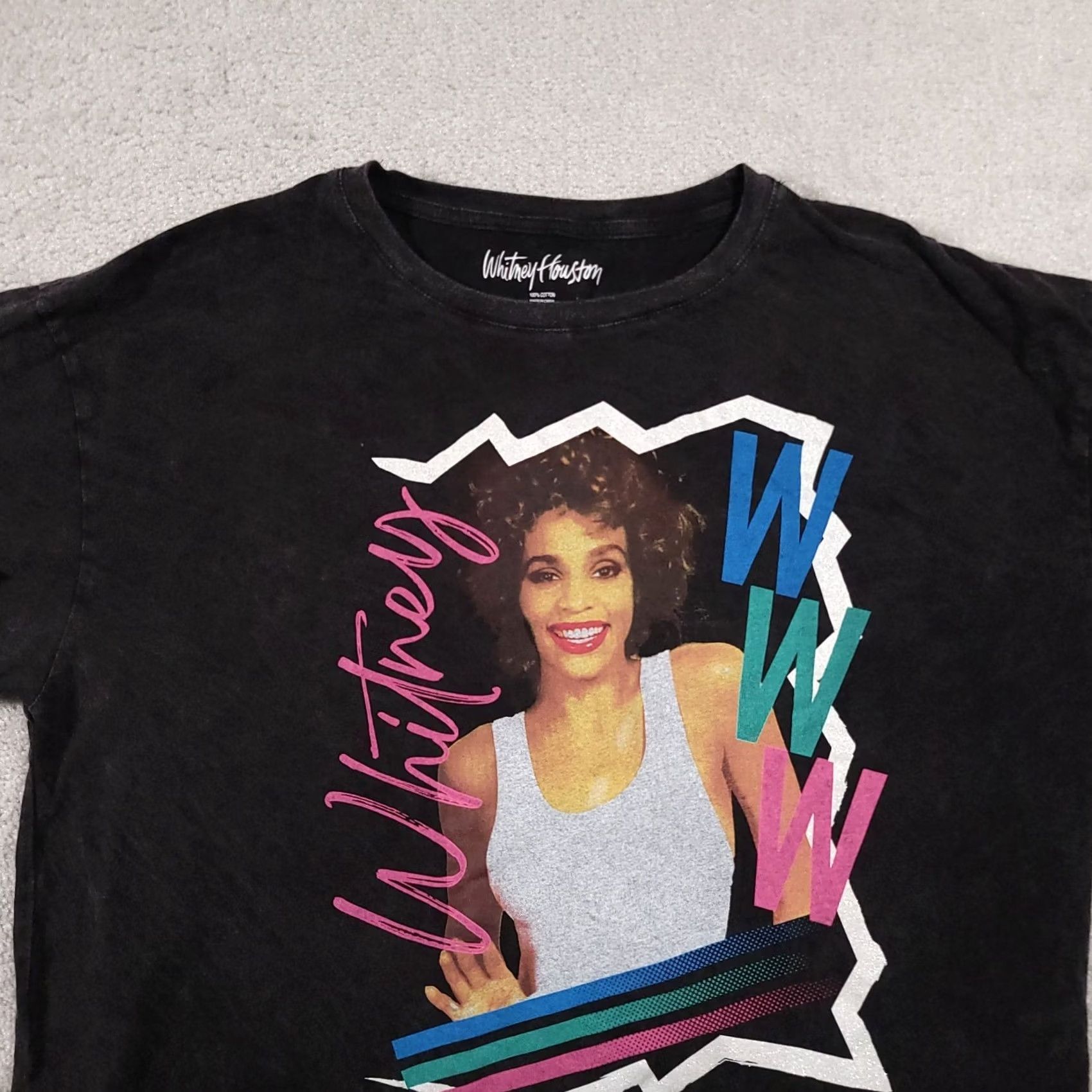 Vintage Whitney Houston Short Sleeve Band T Shirt Women's XL Black Burnout Big Graphic T-Shirt Women Size XL / US 12-14 / IT 48-50 - 3 Thumbnail