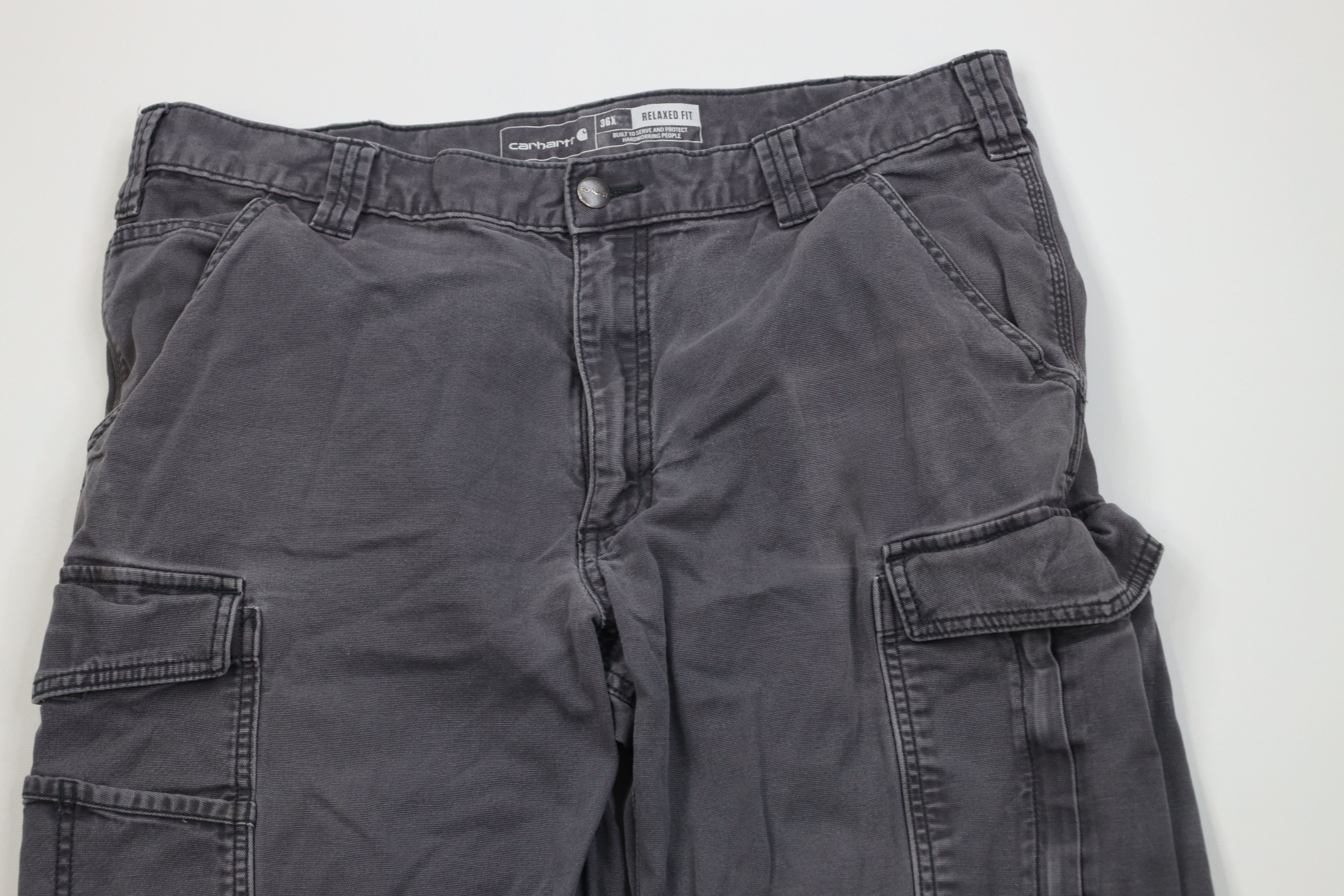 Carhartt Vintage Y2K Carhartt Relaxed Fit Canvas Cargo Pants Gray Size US 36 / EU 52 - 2 Thumbnail