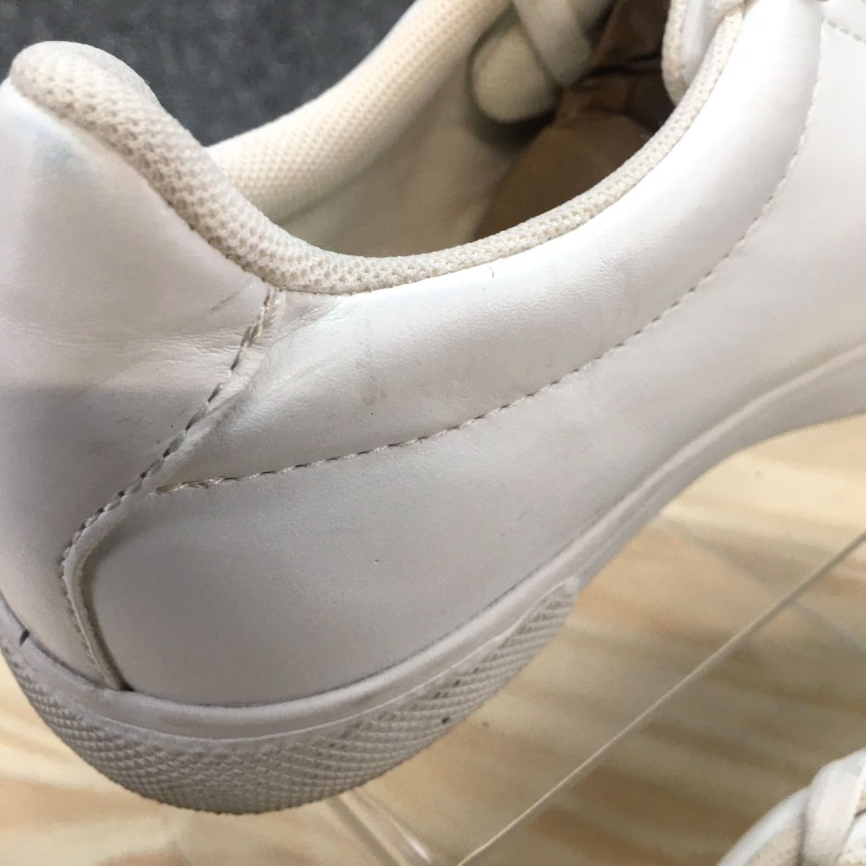 H&M Divided by H&M Shoes Womens 8 Sneakers White Leather Lace Up Round Toe Low Top Nike Size M / US 6-8 / IT 42-44 - 5 Thumbnail