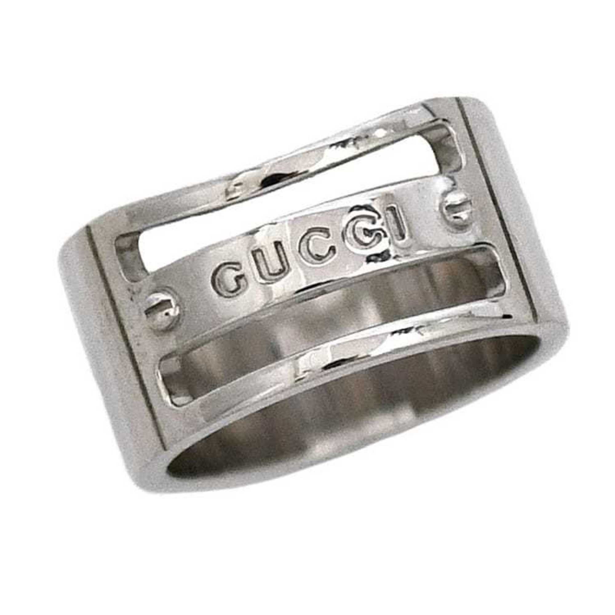 Gucci Gucci Ring ec-21087 Silver Size 19 Ag 925 GUCCI Plate Screw Men's Size ONE SIZE - 1 Thumbnail