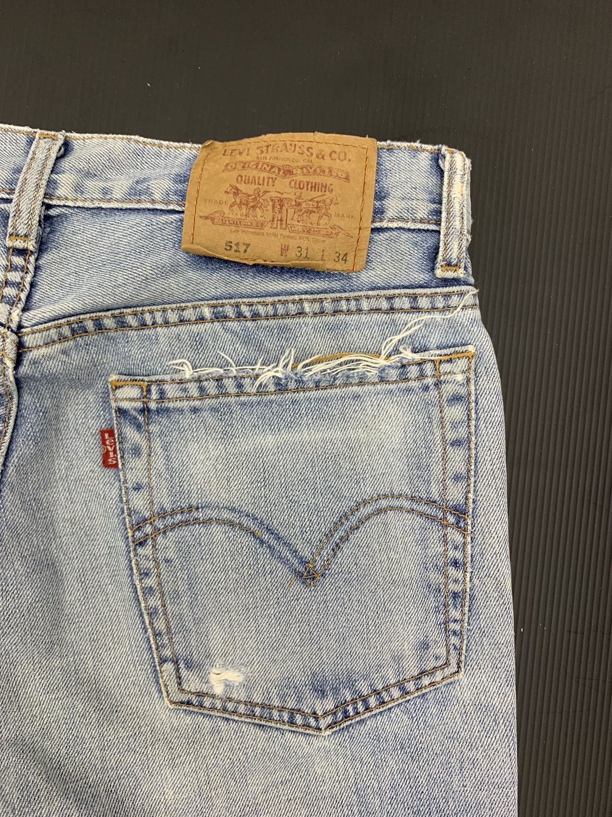 Levi's Vintage Distressed Flared Bell Bottom Levis Jeans Size US 31 - 7 Thumbnail