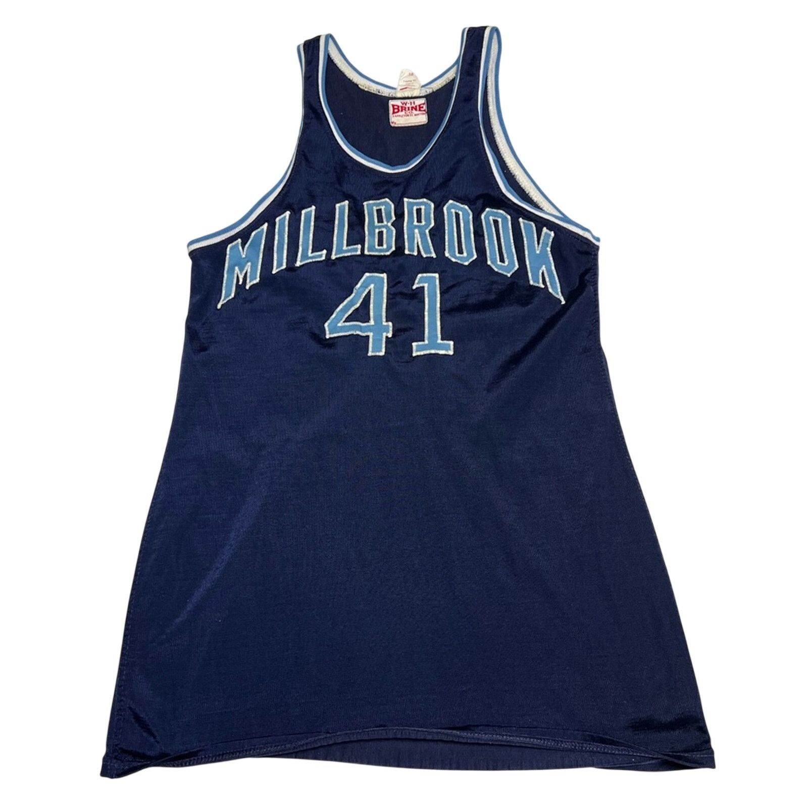 1950s WH Brine Millbrook High Basketball Jersey SIZE 38 RARE