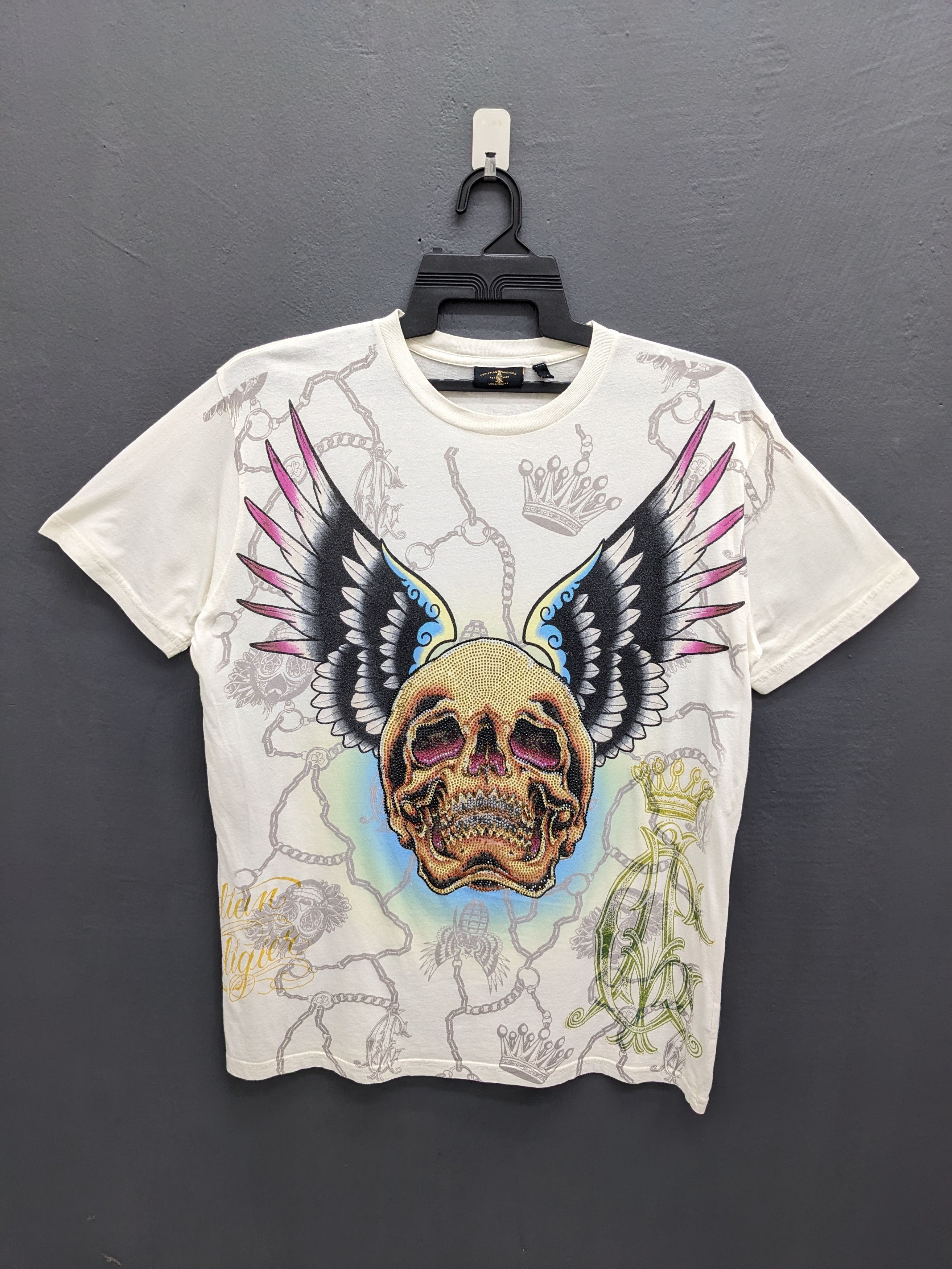 Ed Hardy ED HARDY CHRISTIAN AUDIGIER SKULL TSHIRT Size US M / EU 48-50 / 2 - 2 Thumbnail