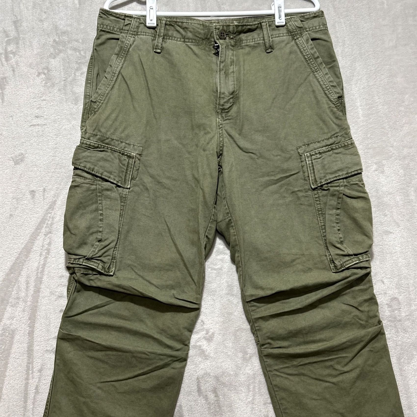 Gap Gap The Lived - In Military Slim Men's Size 32 Taper Army Green Cargo Pants Size US 32 / EU 48 - 4 Thumbnail
