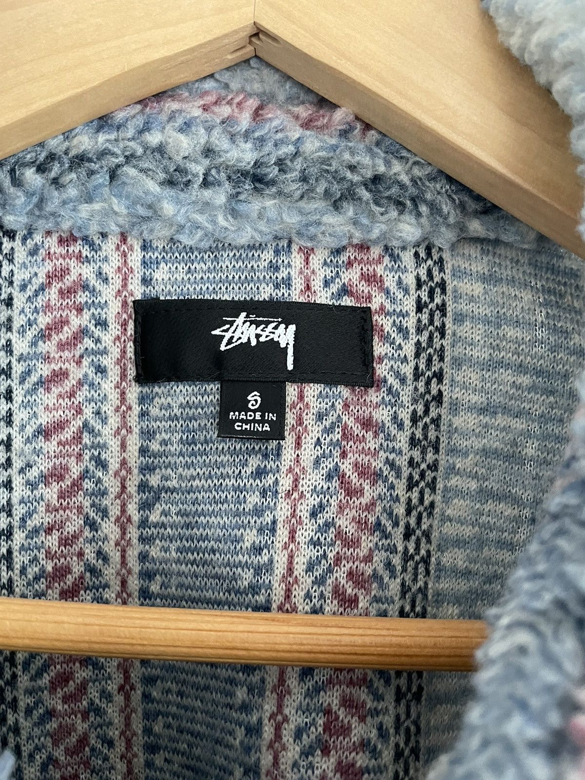 Stussy Fall ‘21 Stripe Sherpa Button-Up Shirt Size US S / EU 44-46 / 1 - 4 Thumbnail