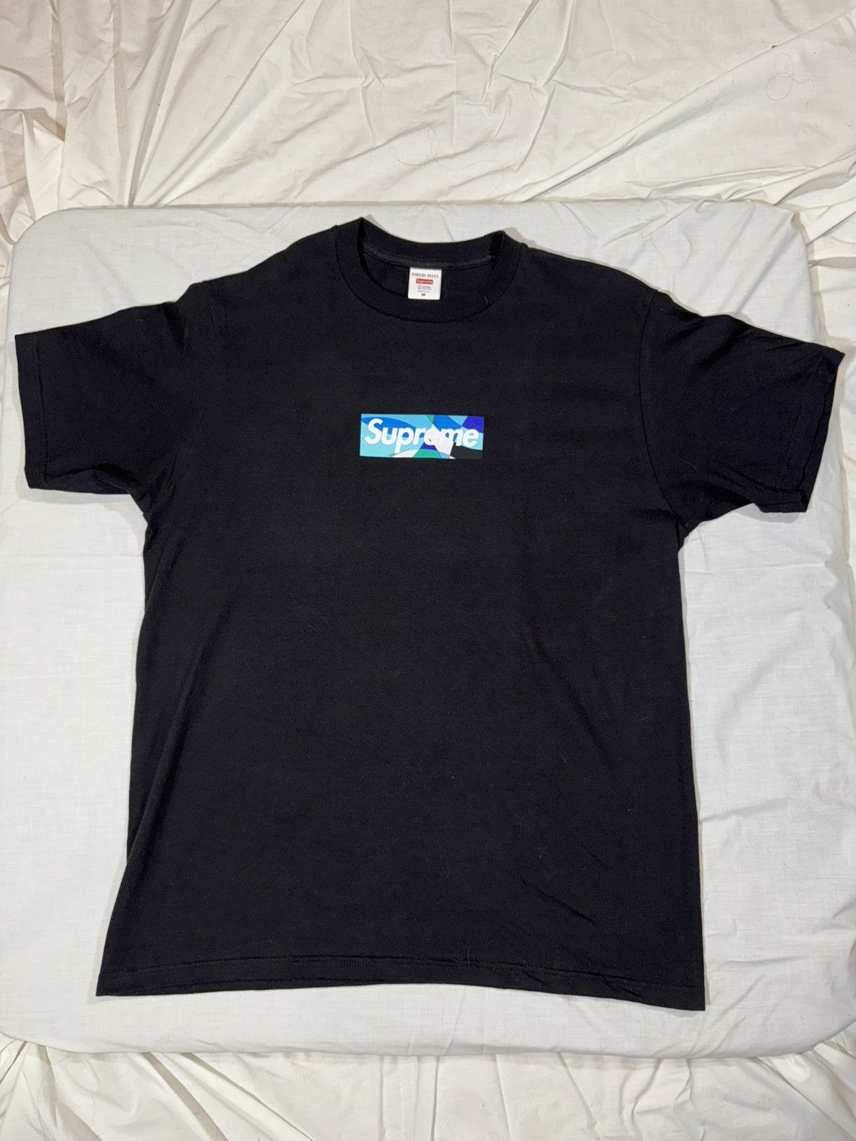 Supreme Emilio Pucci Box Logo Tee Black/Dusty Pink Men's