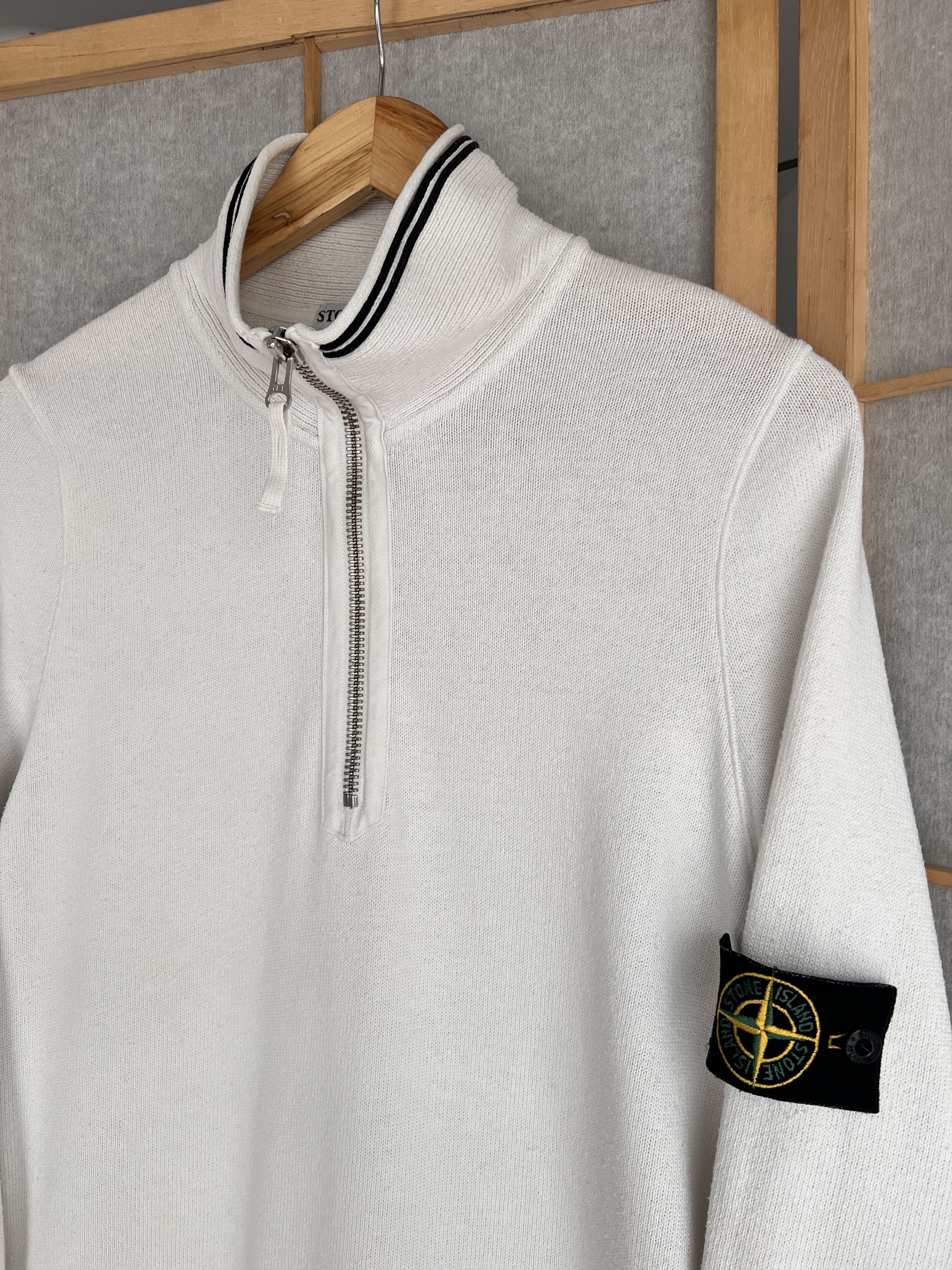 Stone Island Rare! Stone Island VTG 2007 knit half zip sweater old money Size US L / EU 52-54 / 3 - 21 Thumbnail