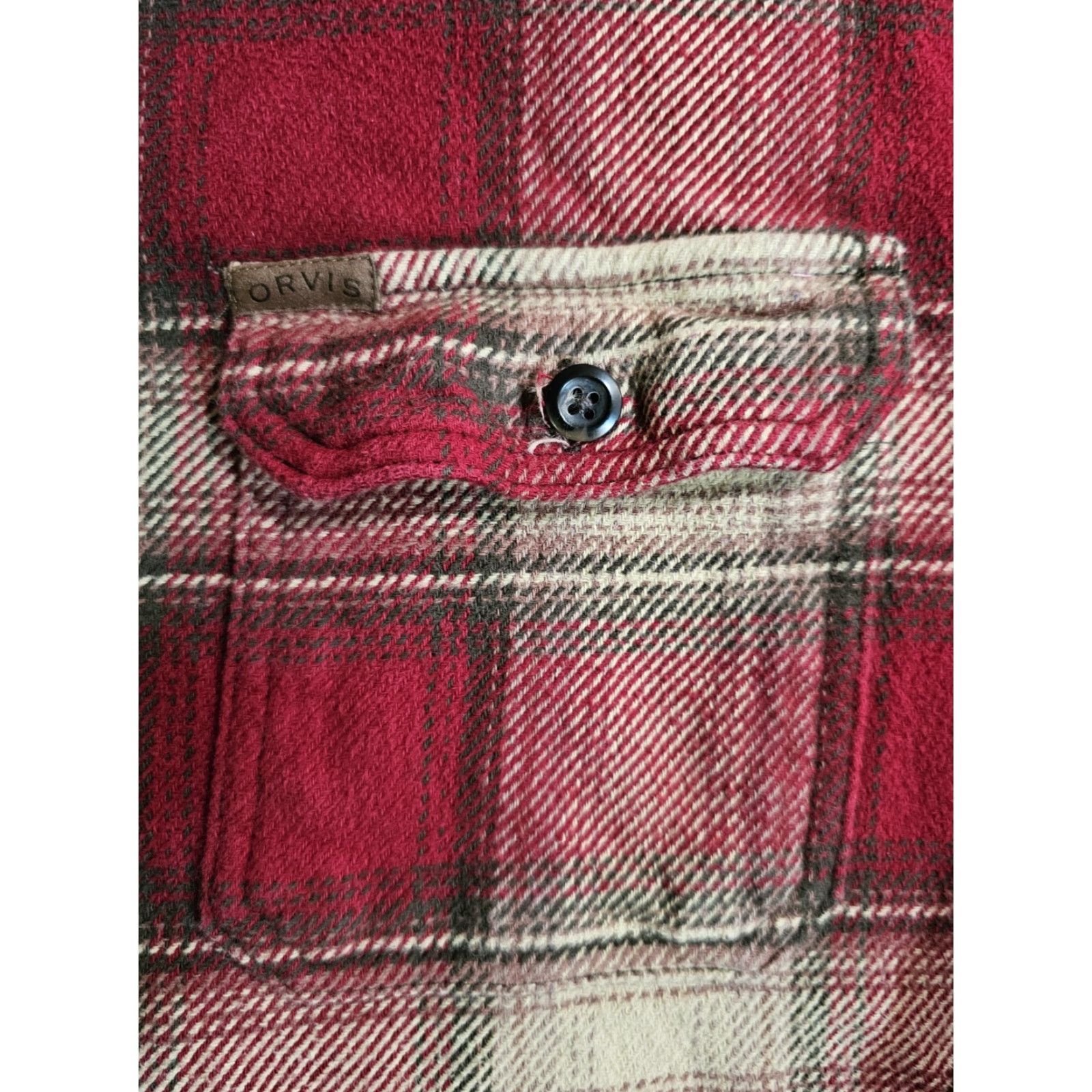 Orvis VINTAGE Orvis Big Bear Heavy Weight Plaid Long Sleeve Button Up Flannel Mens XXL Red Size US XXL / EU 58 / 5 - 4 Thumbnail