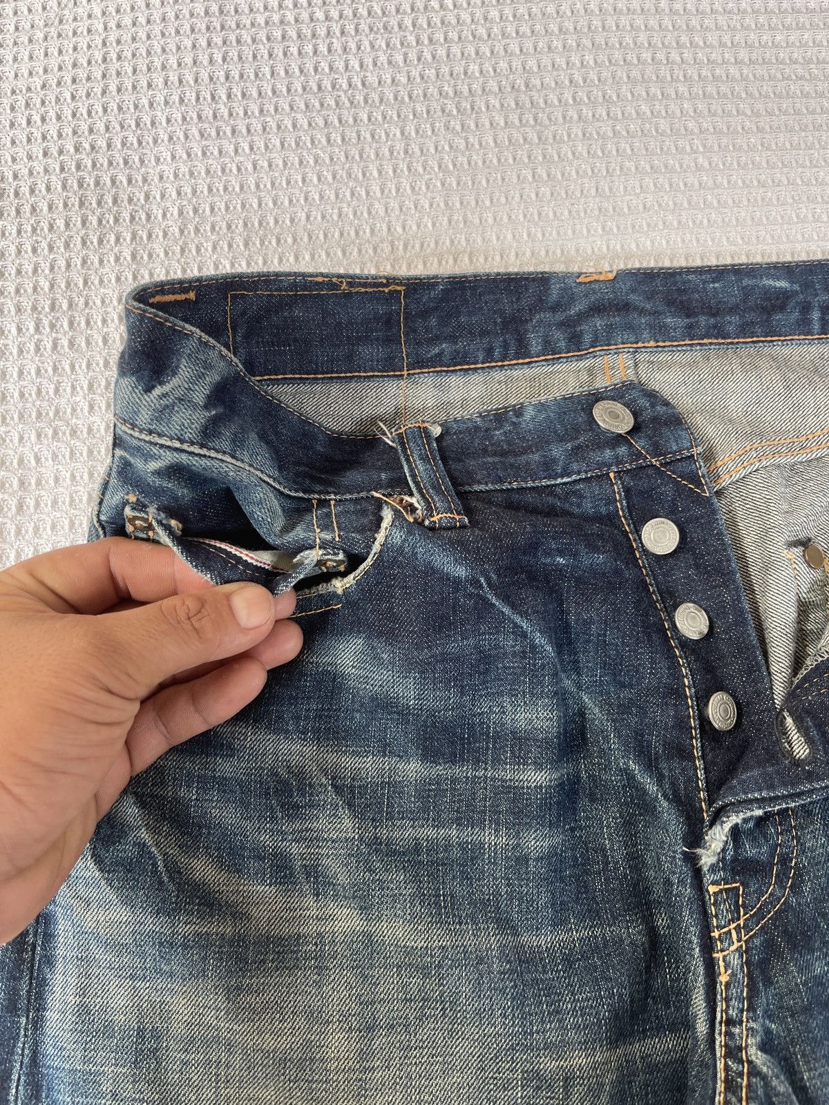 Eternal Last Drop🔥Rare🔥Vintage ETERNAL JAPAN Selvedge Denim Jeans Size US 31 - 15 Thumbnail