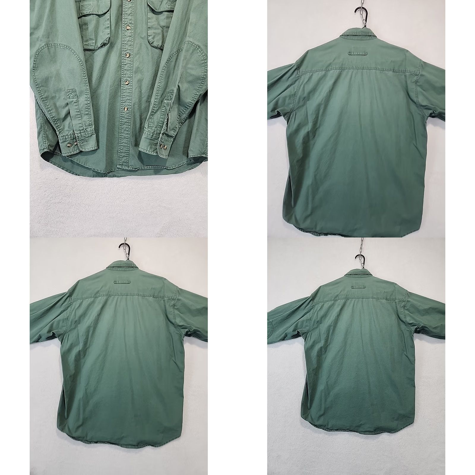 Vintage VINTAGE Woolrich Shirt Mens L Green Canvas Outdoor Casual Western Packable Pockets All Seasons Button-Up Collared Long Sleeve Regular Style Size US L / EU 52-54 / 3 - 10 Thumbnail