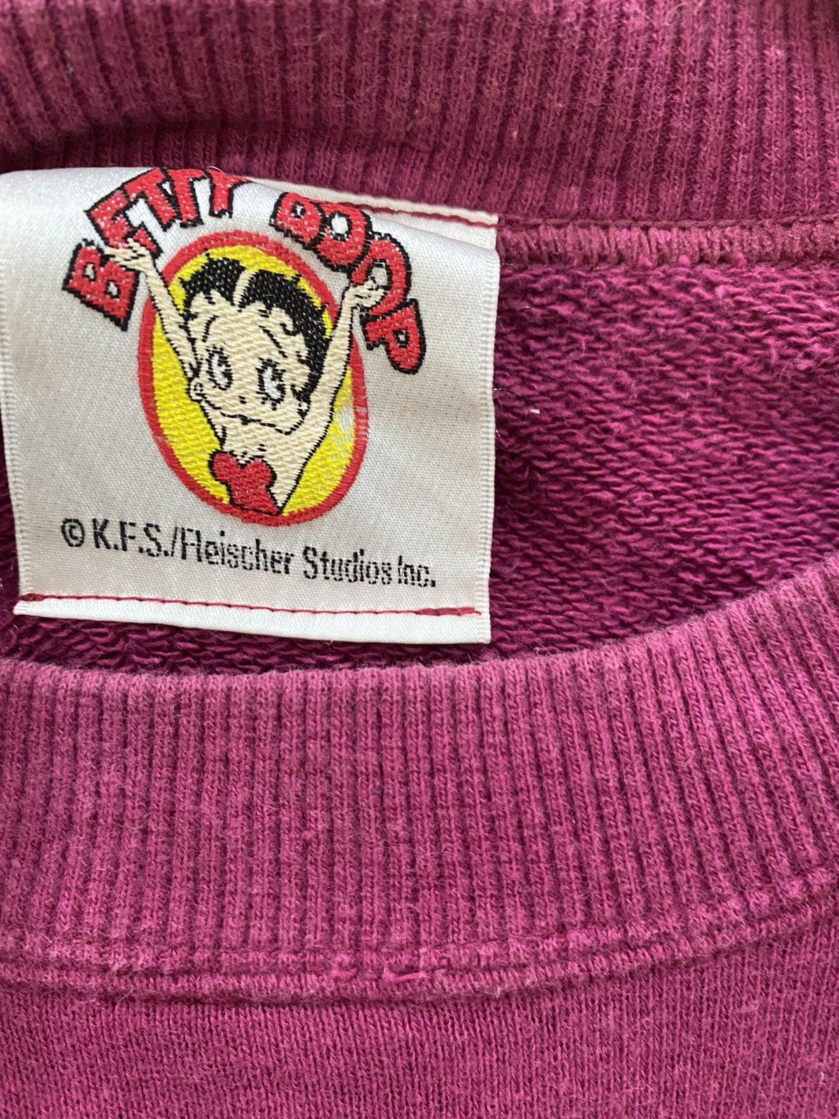 Cartoon Network × Vintage ✅ Vintage BETTY BOOP cartoon rare maroon sweatshirt Size US M / EU 48-50 / 2 - 3 Thumbnail