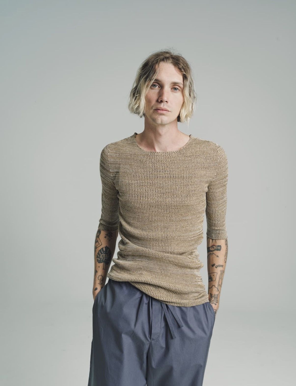 RIER [L] Rier wool silk short sleeve Size US M / EU 48-50 / 2 - 1 Thumbnail