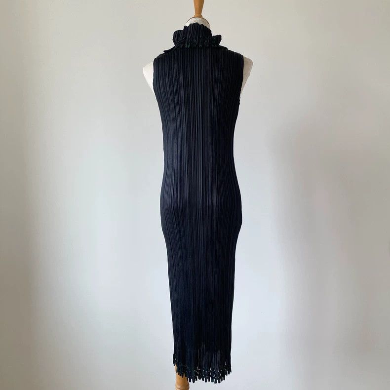 Issey Miyake Issey Miyake Black hollowed-out cheongsam dress Size L / US 10 / IT 46 - 3 Thumbnail