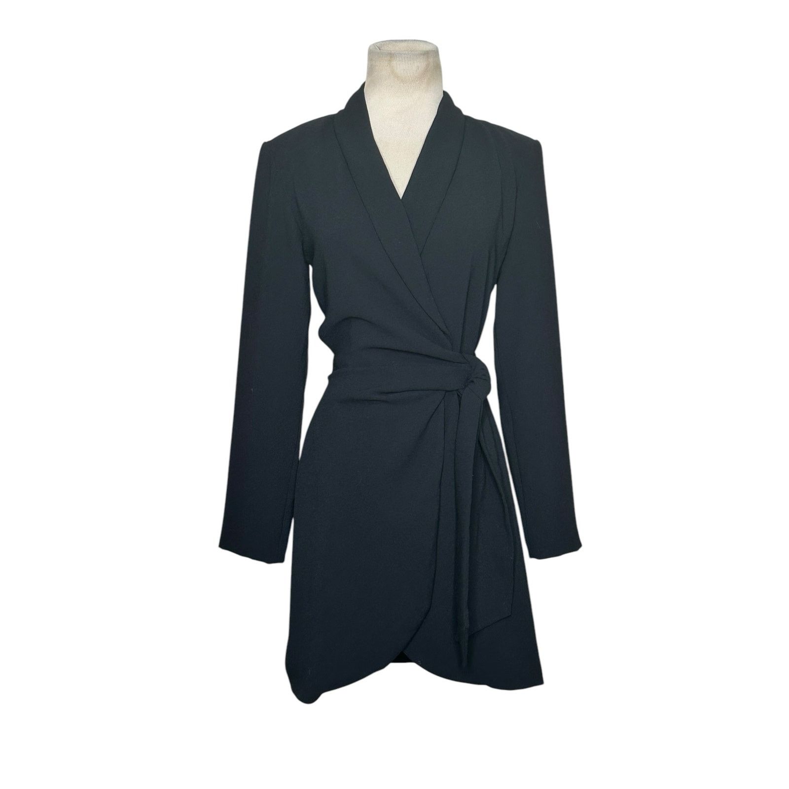 Zara Zara black long sleeves mini wrap dress size XS Size XS / US 0-2 / IT 36-38 - 8 Thumbnail