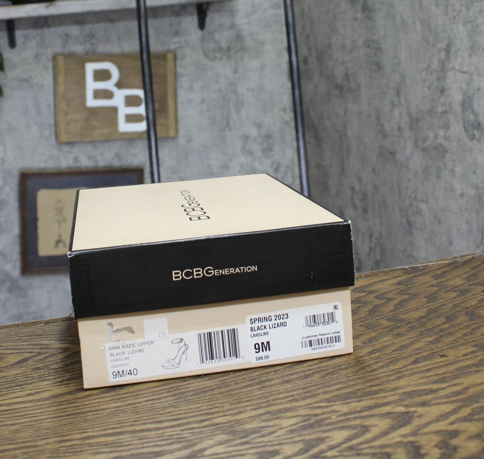 BCBGeneration Nwt Bcbgeneration Sandal Stiletto Heels Black Lizard 9m Size US 9 / IT 39 - 4 Thumbnail