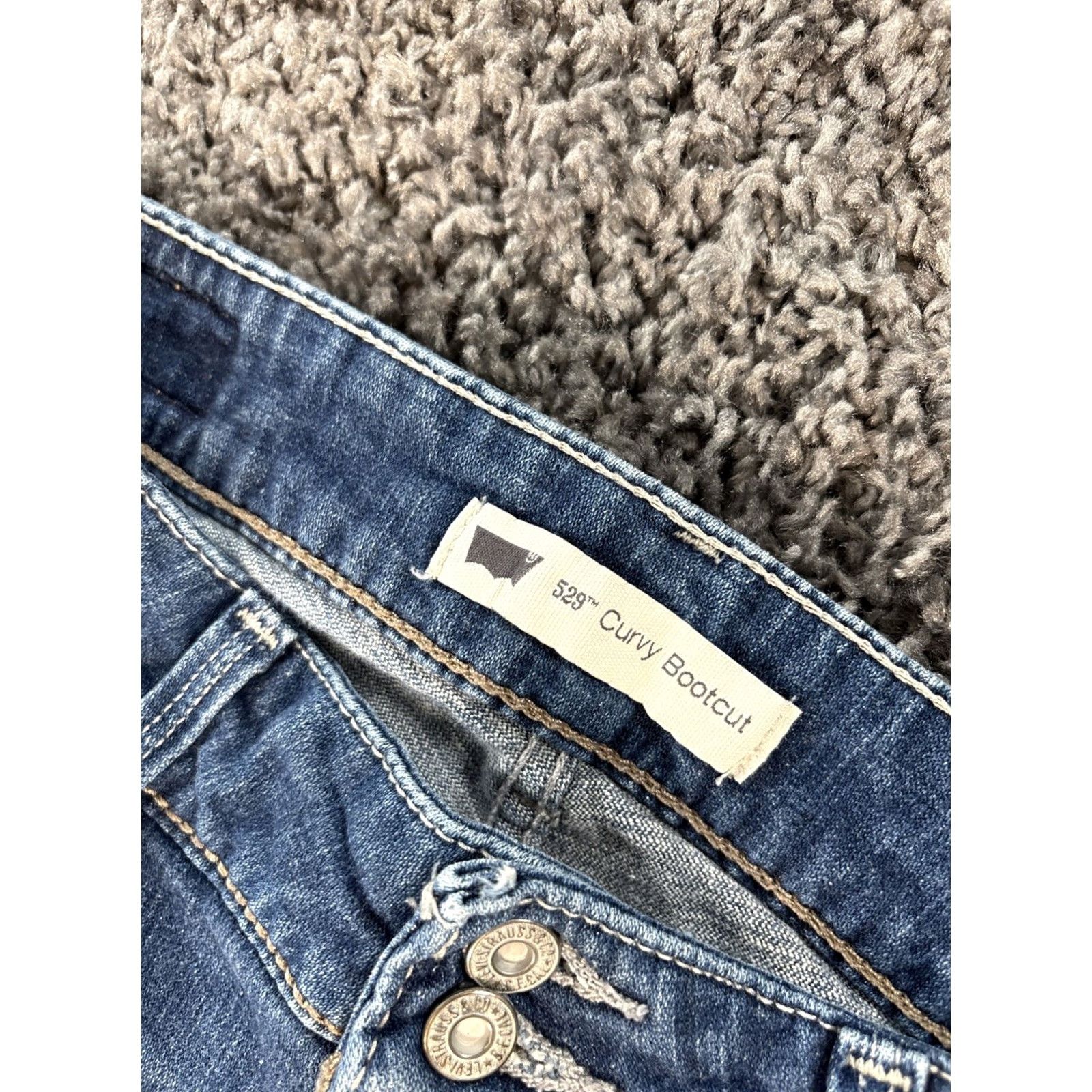 Levi's Levi's 529 Jeans Women Bootcut Denim Cotton Elastane 30x30 Mid Rise Blue Classics Pockets Stretch Size 30" / US 8 / IT 44 - 6 Thumbnail