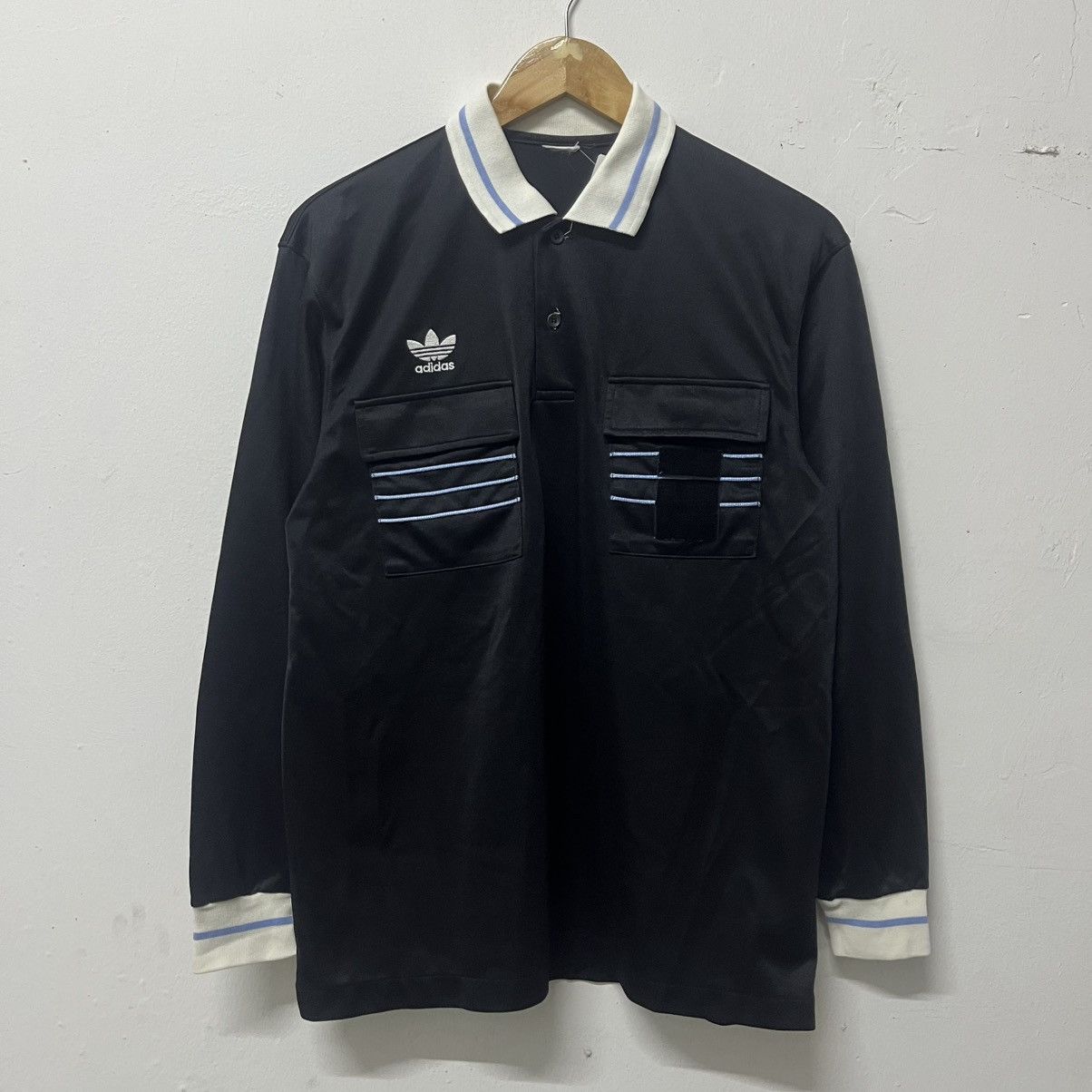 Adidas Vintage 1990-92 Adidas Long-sleeve Referee Shirt Size L Size US L / EU 52-54 / 3 - 1 Thumbnail
