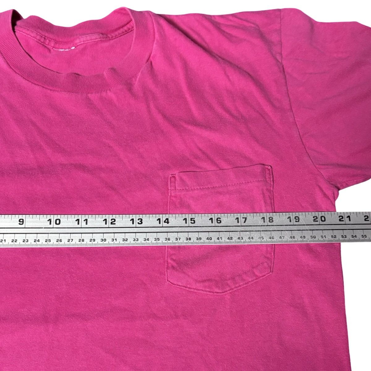 Other Vintage 80s Hanes Hot Pink Selvedge Pocket T Shirt Cropped L Size US L / EU 52-54 / 3 - 5 Thumbnail