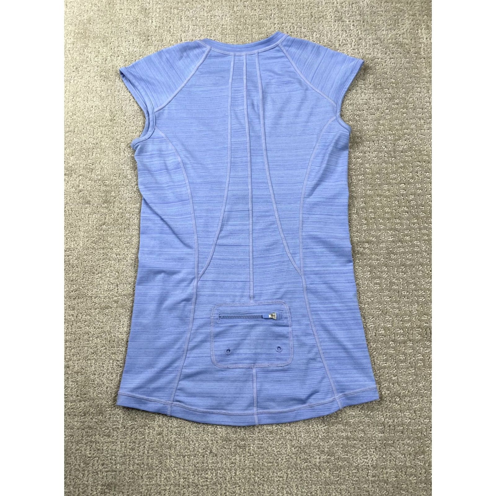 Athleta Athleta Top Womens 2XS Blue 1/4 Zip Cycling Pullover Sleeveless Jersey Pocket Size XXS / US 00 / IT 34 - 6 Thumbnail