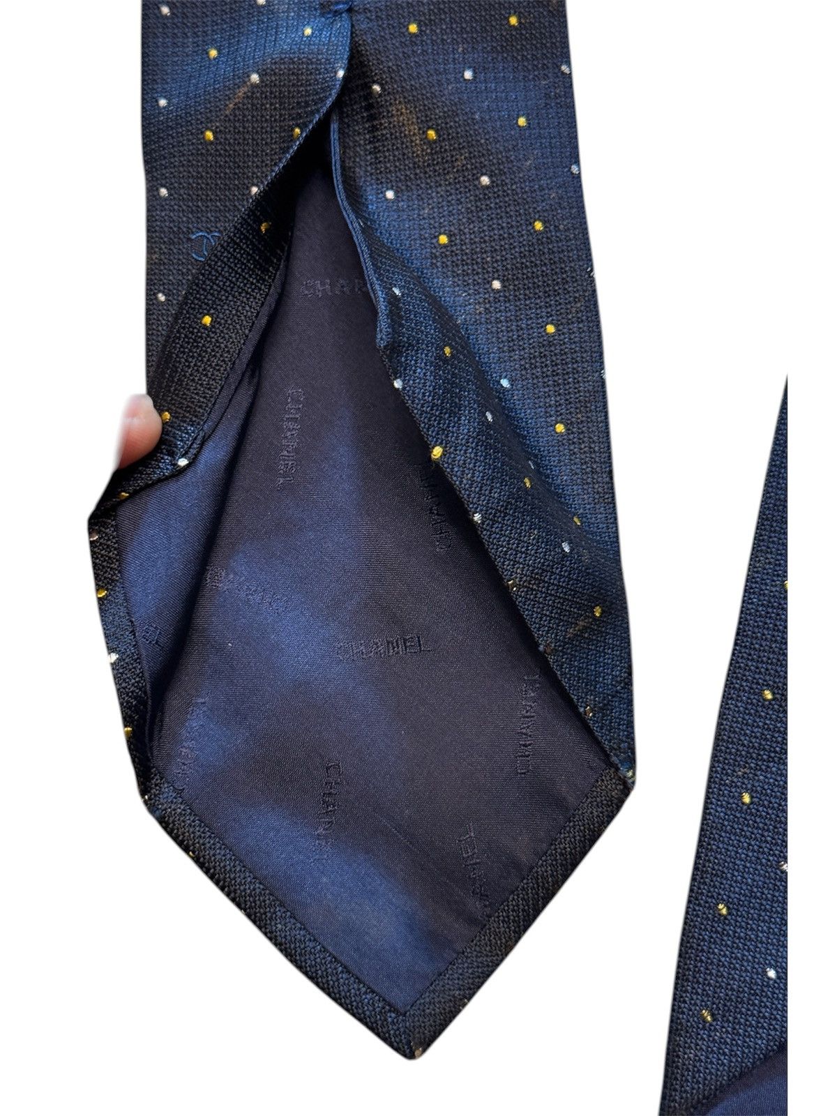 Chanel Chanel Vintage Silk Polka Dot Tie Size ONE SIZE - 3 Thumbnail