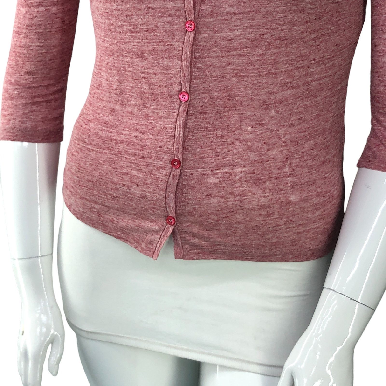 MAJESTIC FILATURES Majestic Filatures Size 3 US M Cardigan Linen V Neck Size M / US 6-8 / IT 42-44 - 3 Thumbnail
