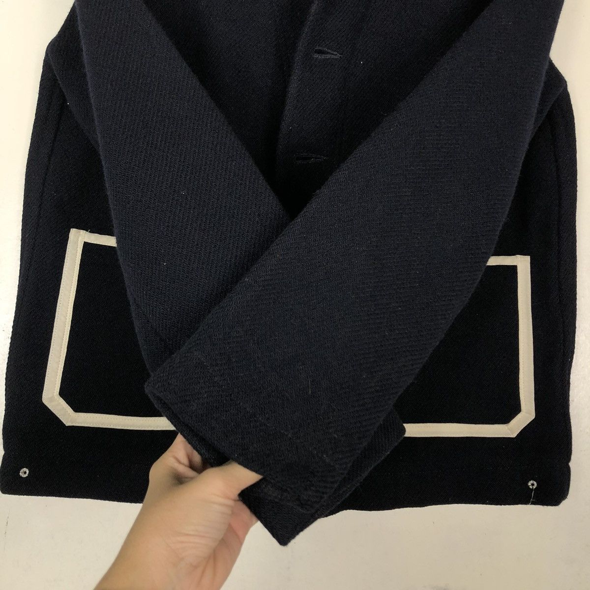 Sugar Cane 🔥VINTAGE CROPPED WOOL JACKET SUGAR CANE SC11635 Size XS / US 0-2 / IT 36-38 - 14 Thumbnail