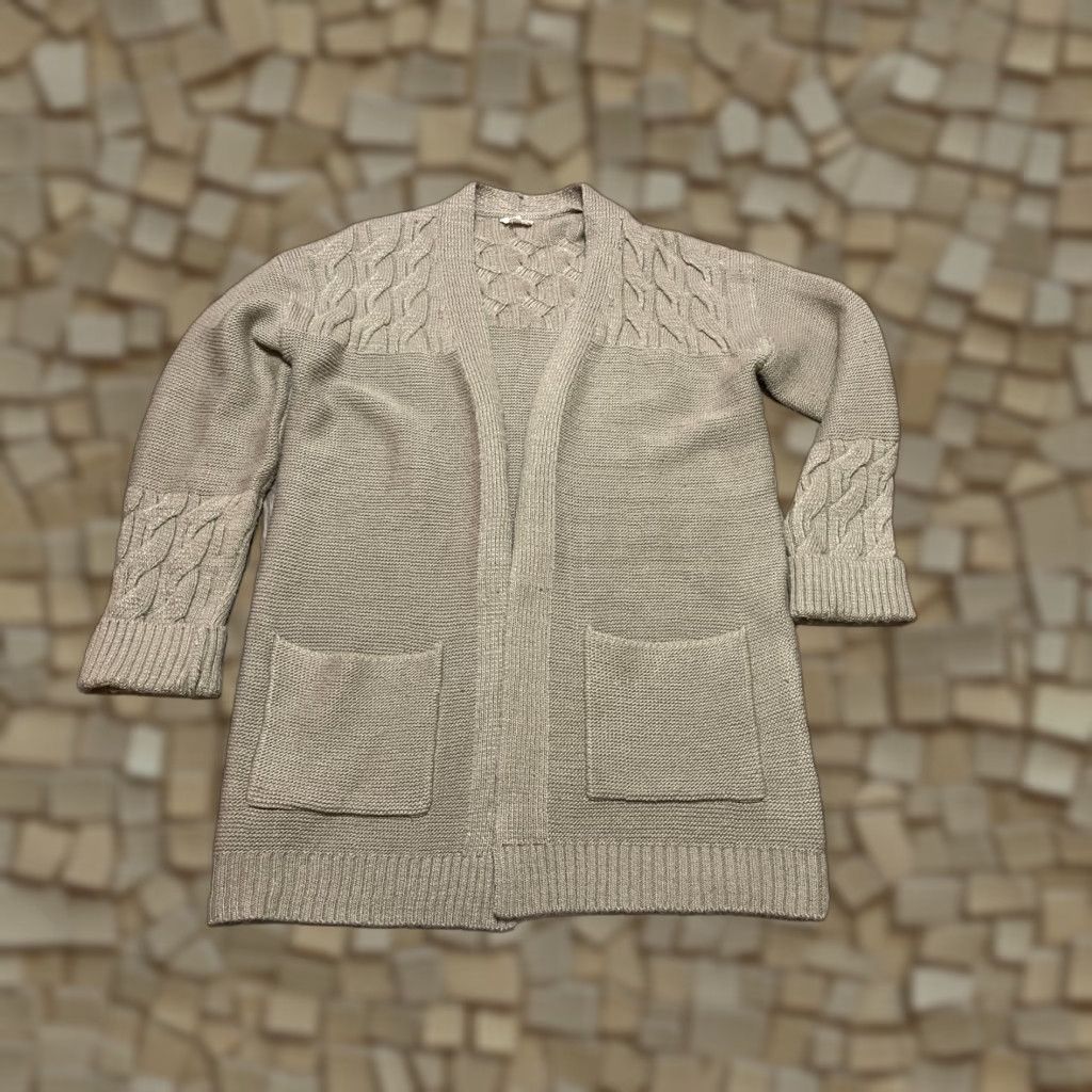 Vintage Hem & Thread Sweater Cardigan Open Knit Women M Green Casual Fall Spring Summer Mens? Size M / US 6-8 / IT 42-44 - 1 Thumbnail