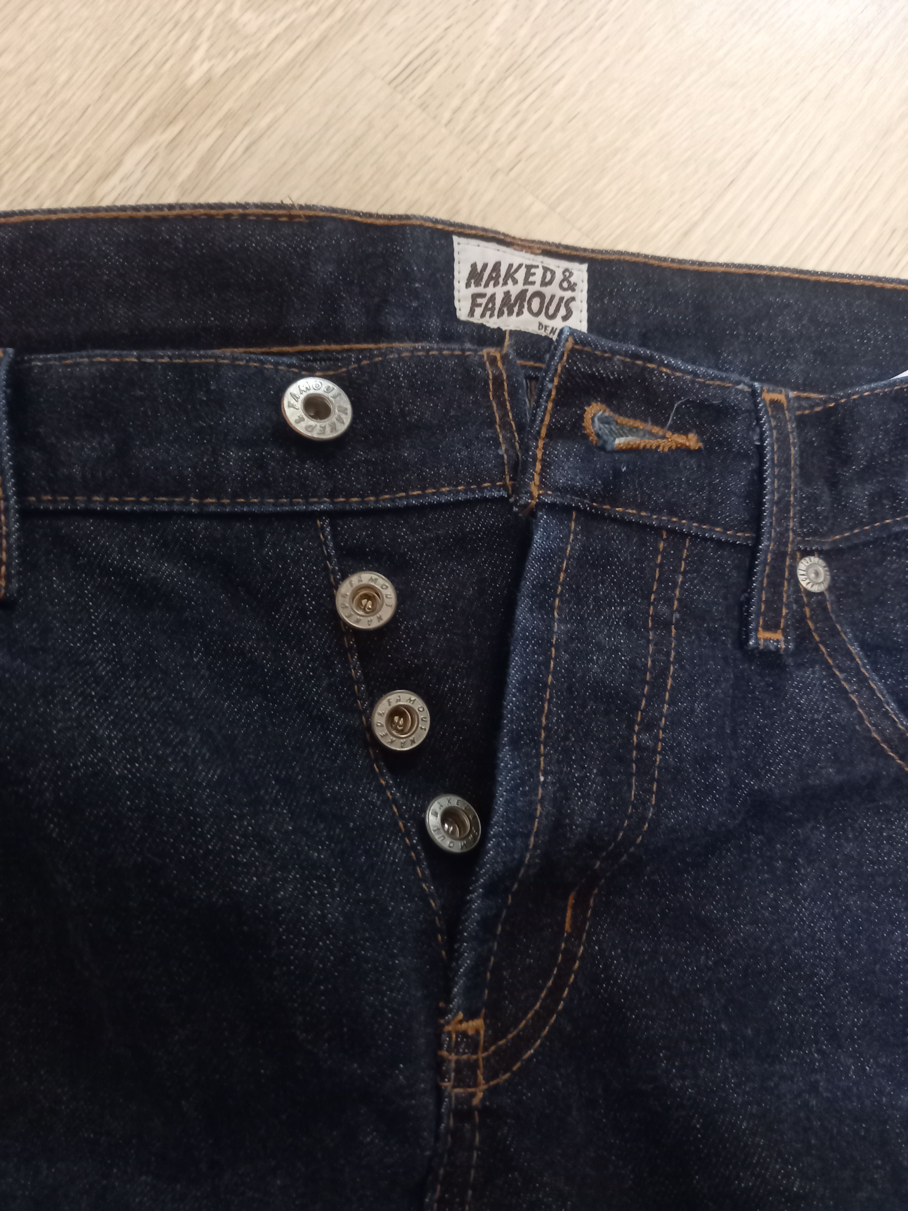 Naked & Famous Naked & Famous Skinny Guy Deep Indigo Selvedge - Sz 30 Size US 30 / EU 46 - 7 Thumbnail