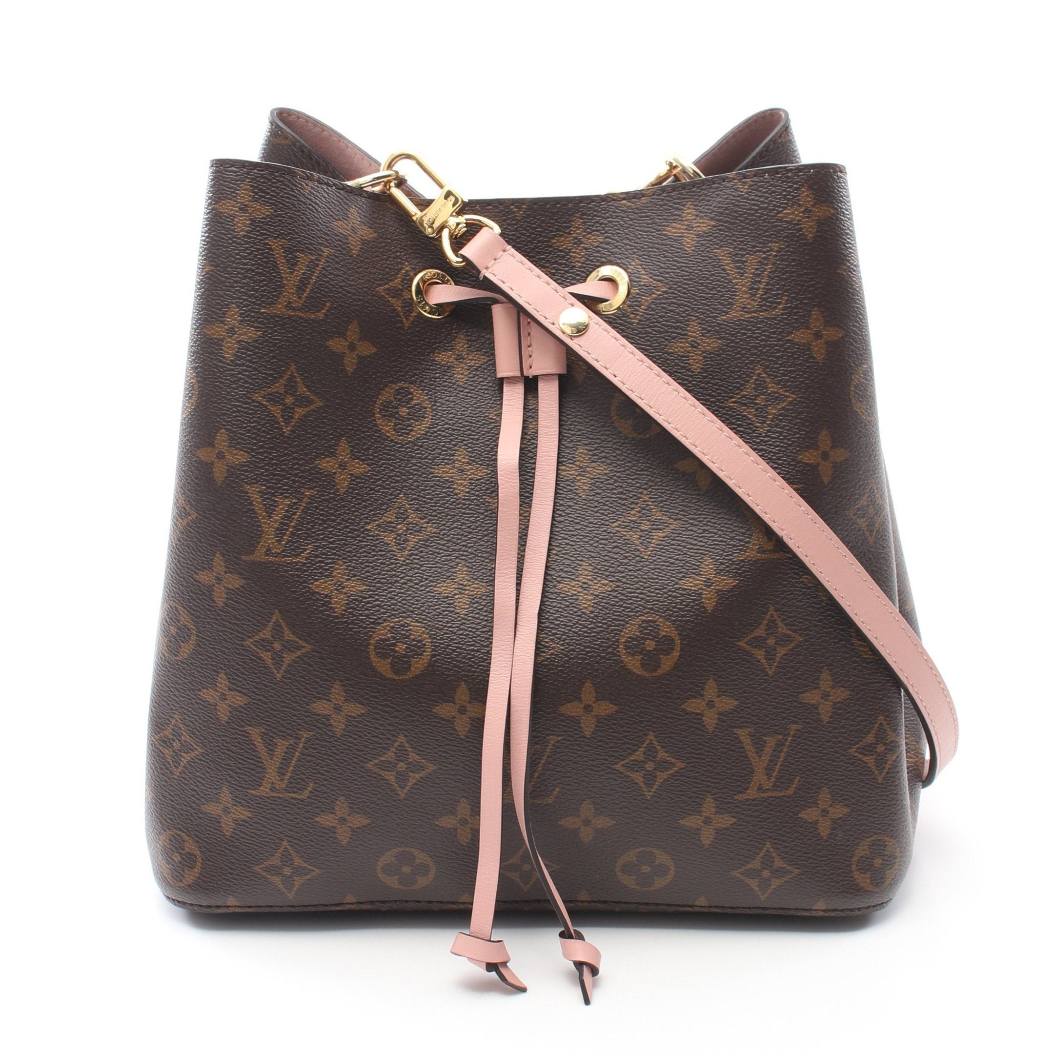 Louis Vuitton Louis Vuitton Neo Noe Monogram Rose Poodle Shoulder Bag Leather Brown Light Pink Size ONE SIZE - 1 Thumbnail