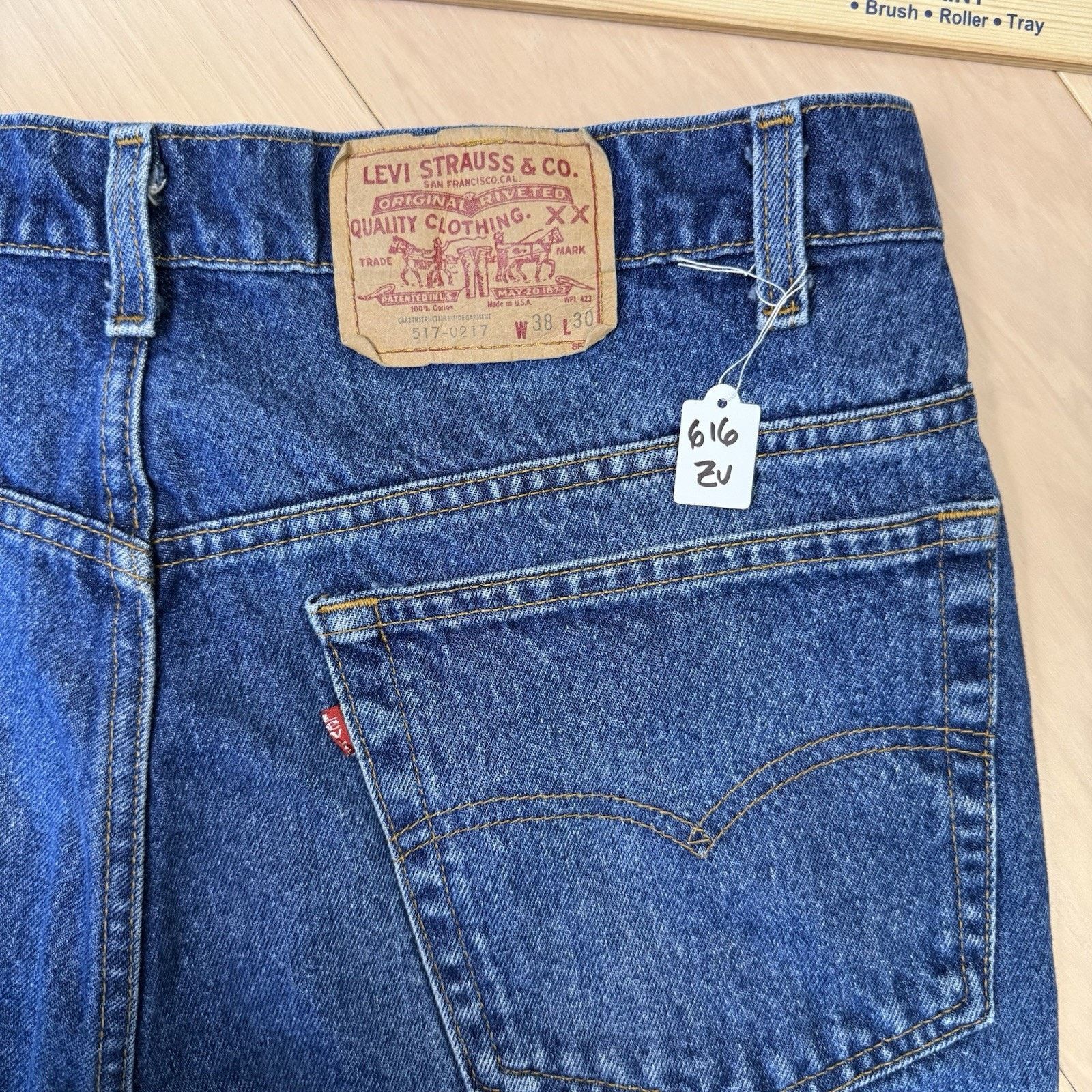 Levi's Vintage Levis 517 Jeans 36 Blue 80s Denim Made in USA Size US 36 / EU 52 - 10 Thumbnail