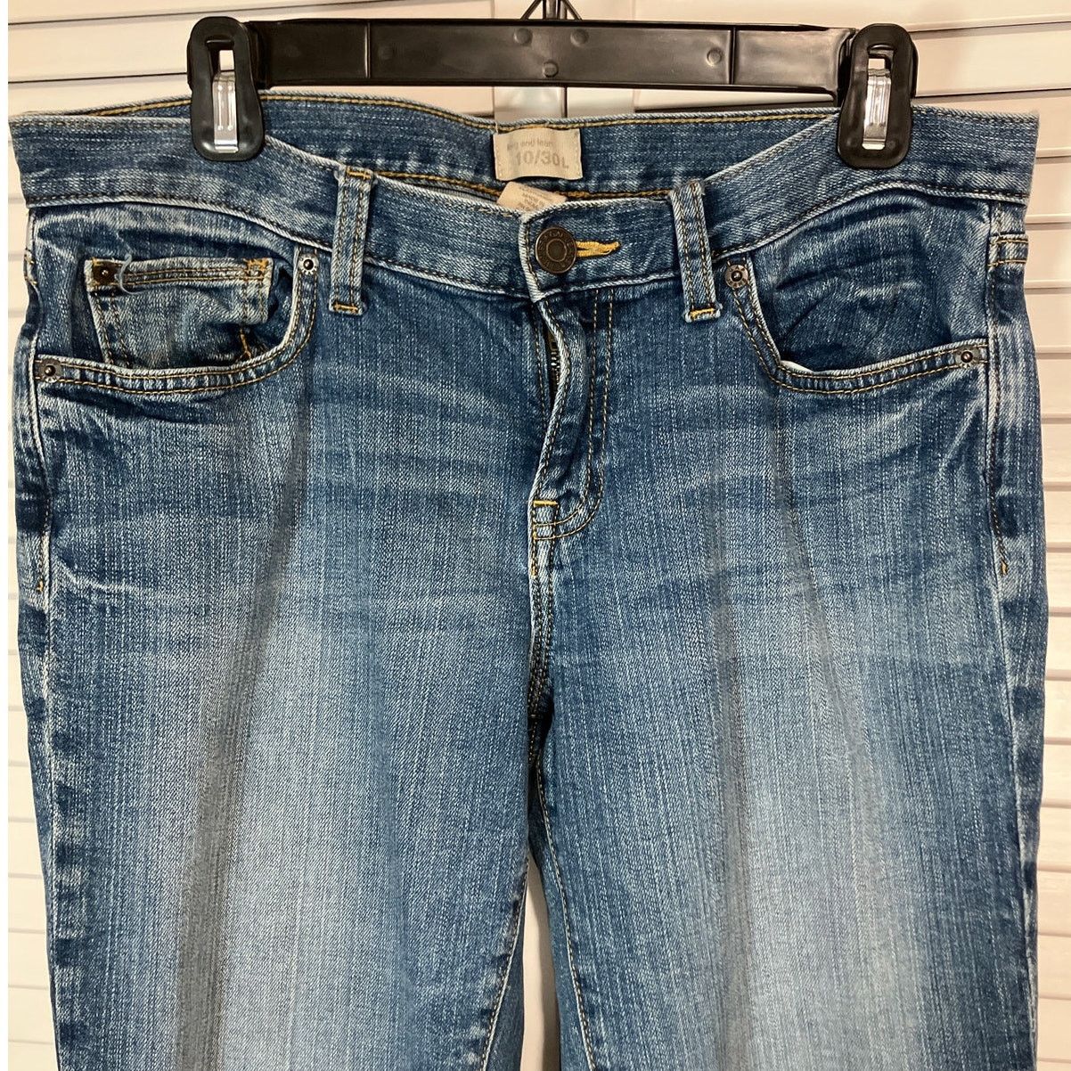 Gap Gap Blue Mid Wash Mid-rise Long & Lean Women Jeans10/30L Size 32" / US 10 / IT 46 - 5 Thumbnail