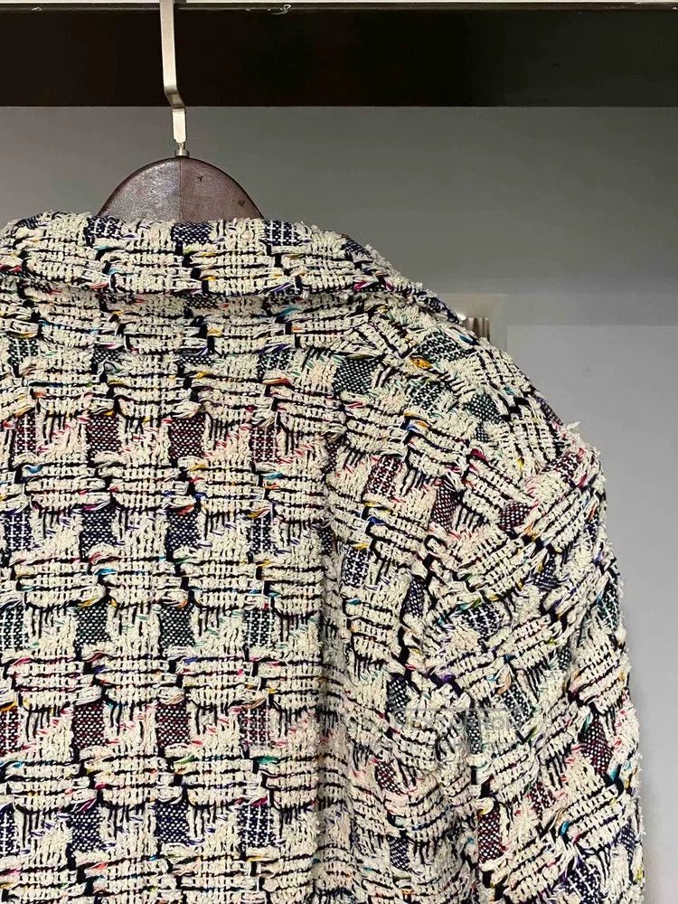 Chanel Chanel Data Centre Series White Tweed Mosaic Lapel Velcro Size XS / US 0-2 / IT 36-38 - 5 Thumbnail