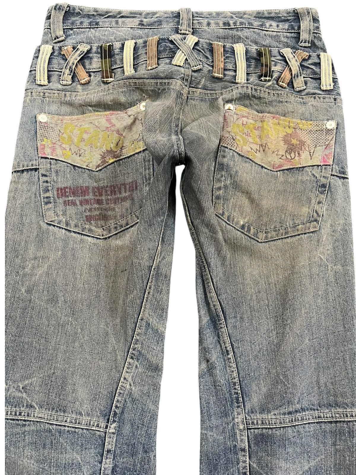 Takashi Murakami Vintage Double Focus Double Waist Twisted Leg Denim Size US 33 - 8 Thumbnail