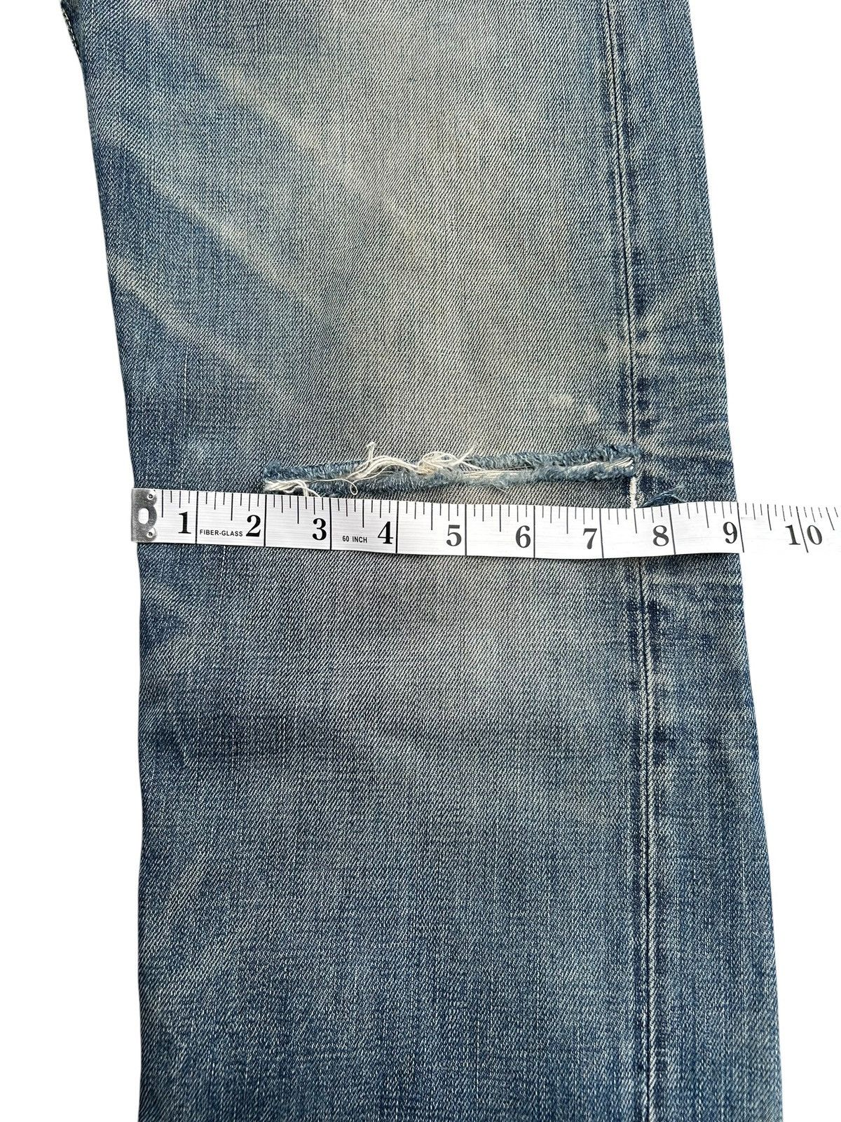 Kapital VINTAGE LEVIS BIG E SELVEDGE THRASHED DENIM JEANS Size US 29 - 14 Thumbnail