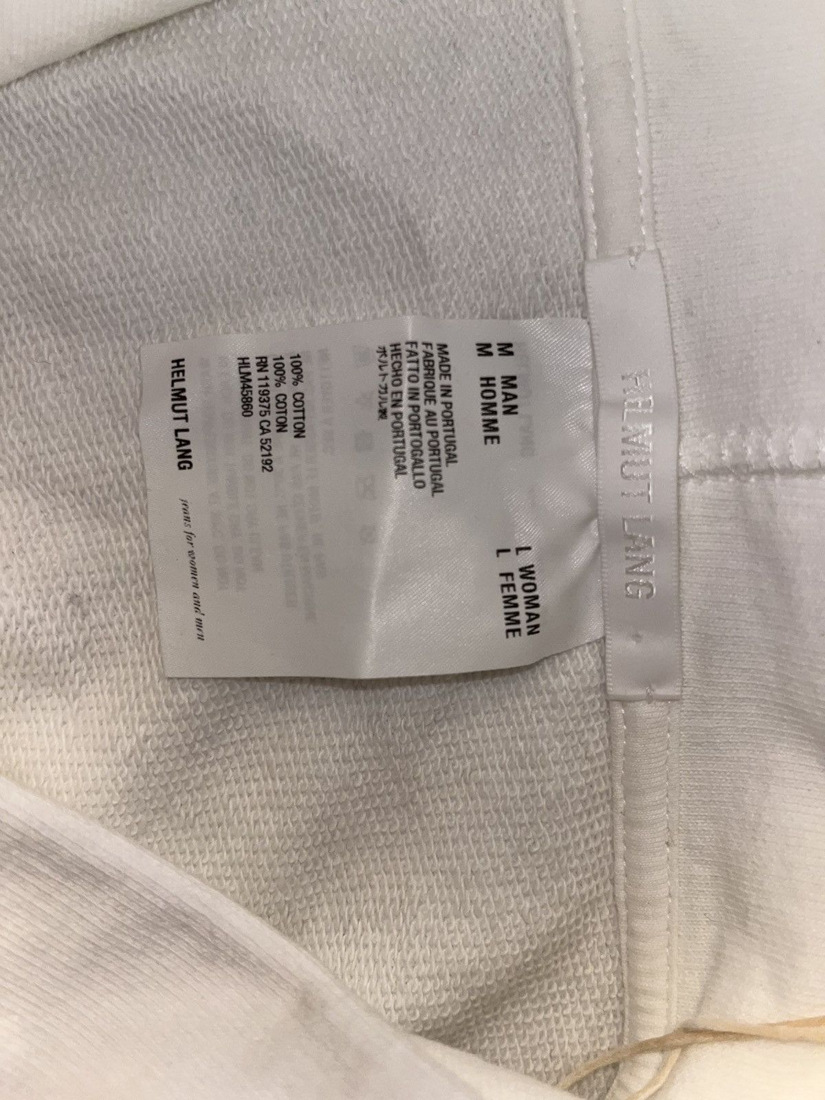 Helmut Lang Helmut Lang Men's Sweatshirt Hoodie White with Blue Stripes Size US M / EU 48-50 / 2 - 5 Thumbnail