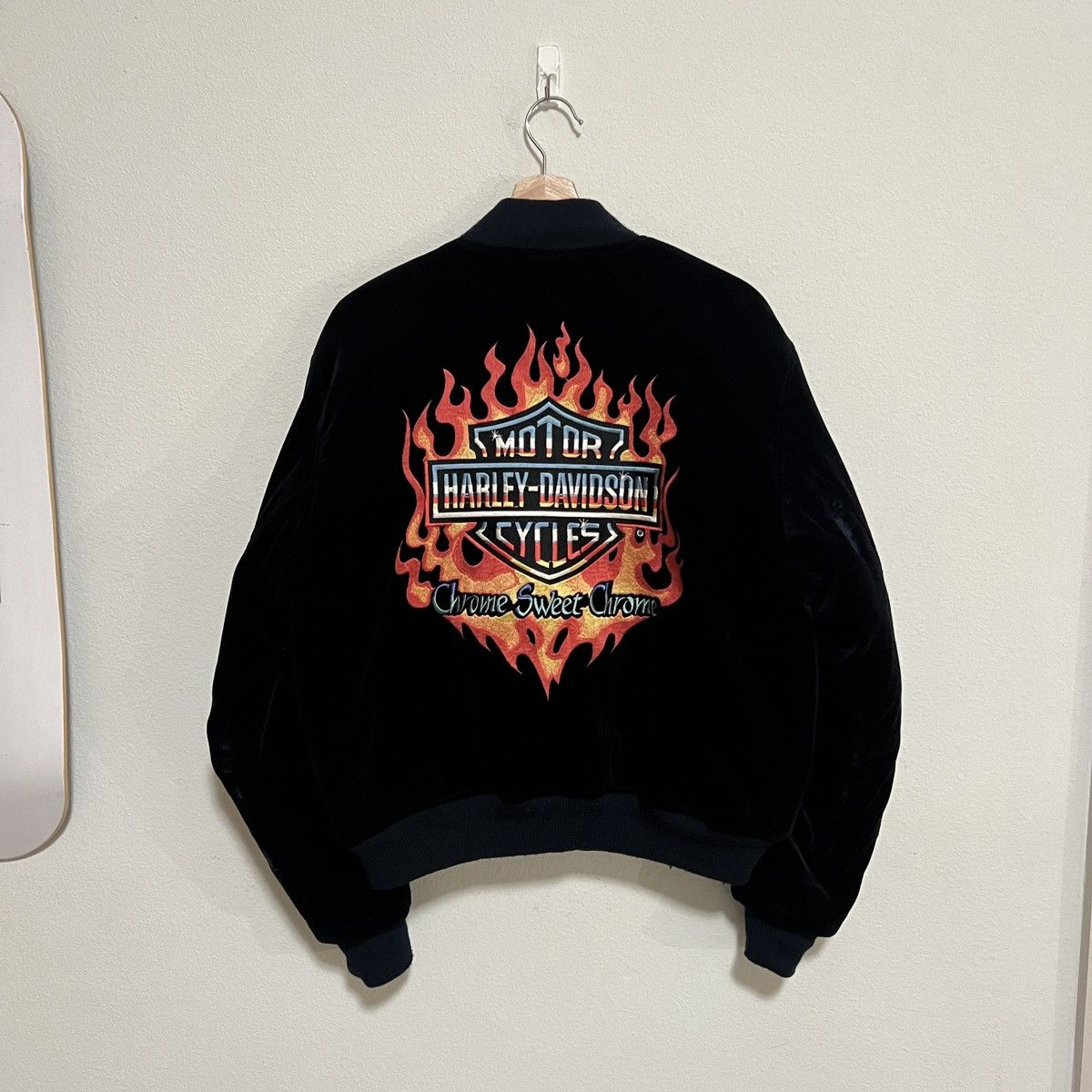Harley Davidson vintage harley davidson chrome sweet chrome velour jacket Size US M / EU 48-50 / 2 - 6 Thumbnail