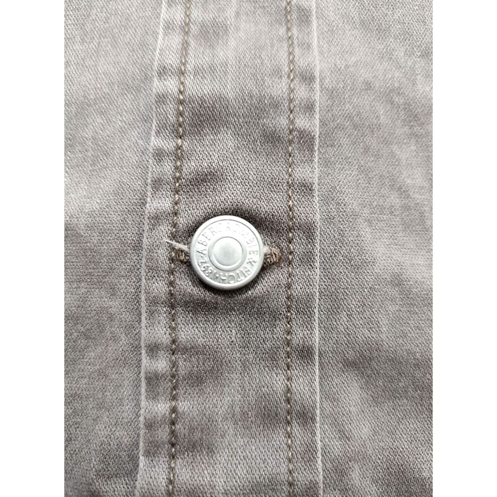 Abercrombie & Fitch Abercrombie & Fitch Mens Denim Shirt Button-Up Pockets Brown 90s Outdoor Casual Large) Size US L / EU 52-54 / 3 - 5 Thumbnail