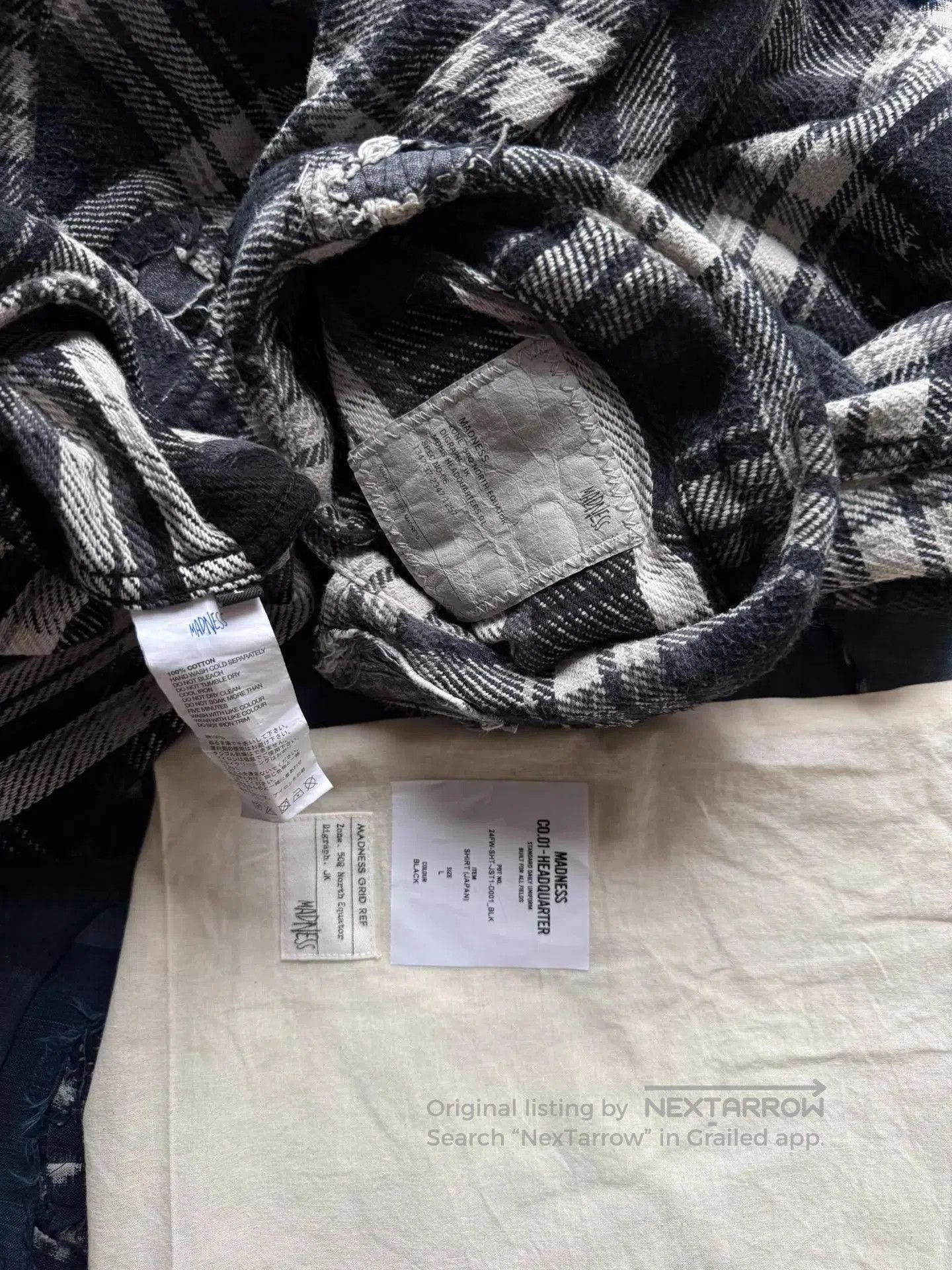 Madness Plaid Long Sleeve Button-Up Shirt. Size US L / EU 52-54 / 3 - 9 Thumbnail