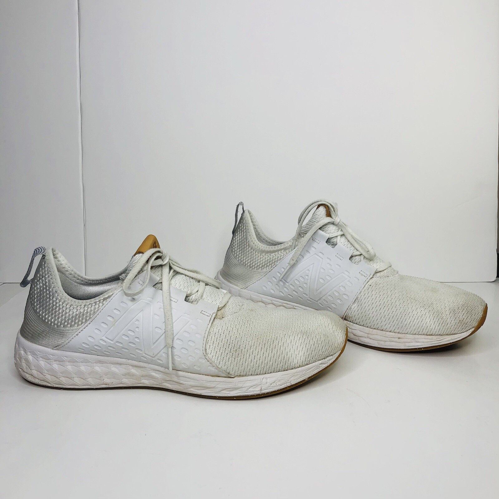 New Balance NB Fresh Foam Cruz V1 White Athletic Sneakers 14 Castlerock Size US 14 / EU 47 - 4 Thumbnail