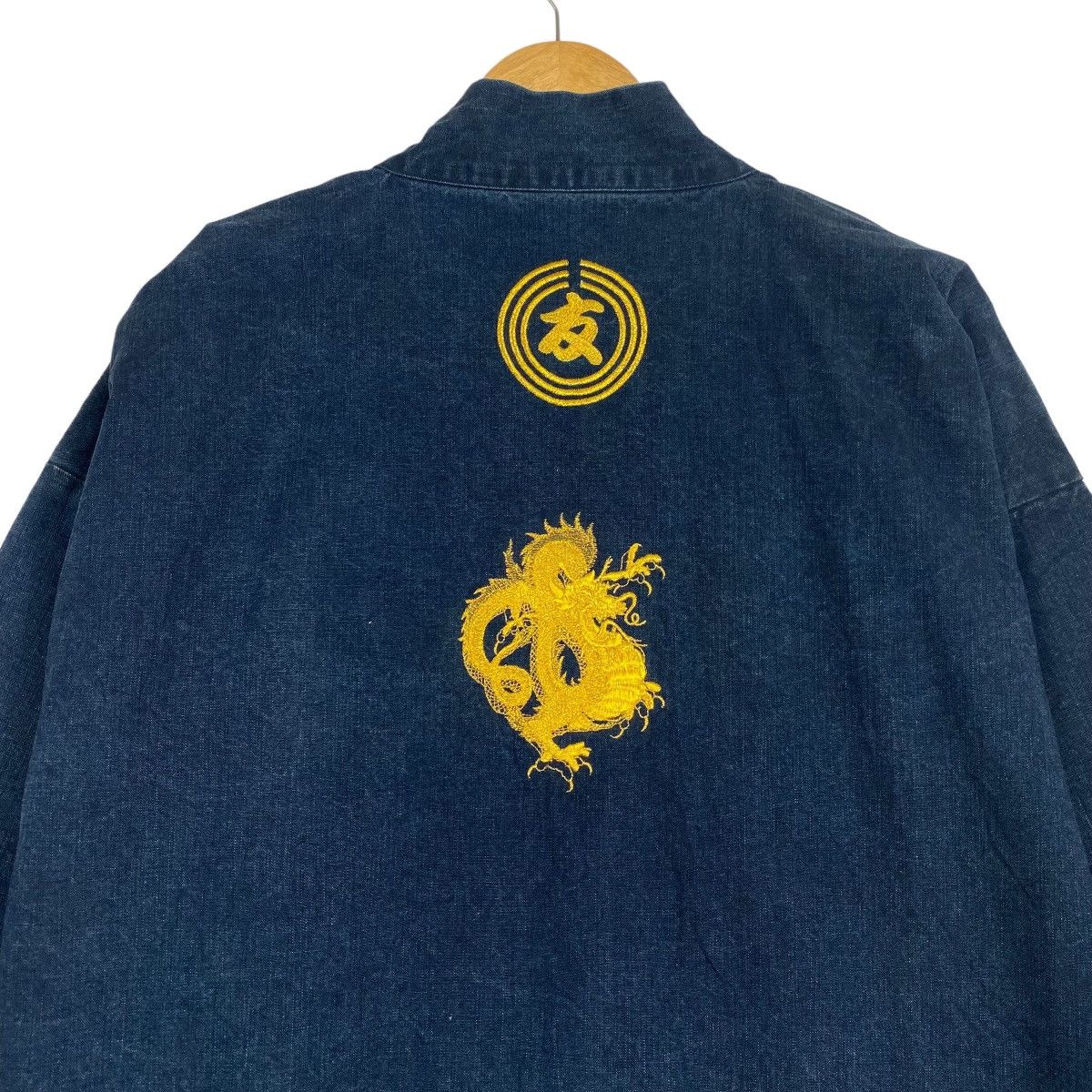 Japanese Brand Indigo Kimono Denim embroidery logo Size US L / EU 52-54 / 3 - 6 Thumbnail