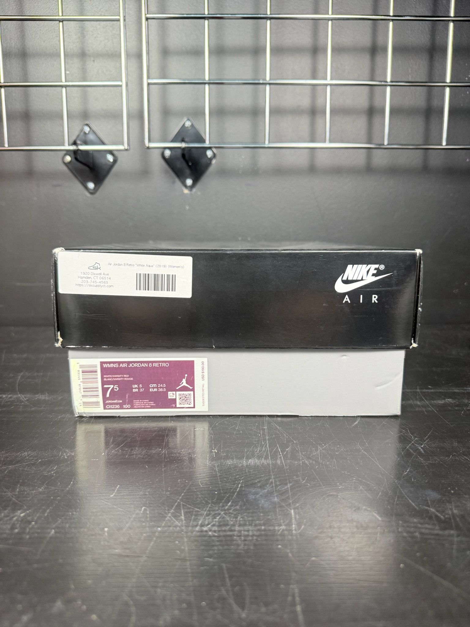 Jordan Brand Air Jordan 8 Retro "White Aqua" (2019) (WMNS) - Size 7.5 Size US 7.5 / IT 37.5 - 9 Thumbnail